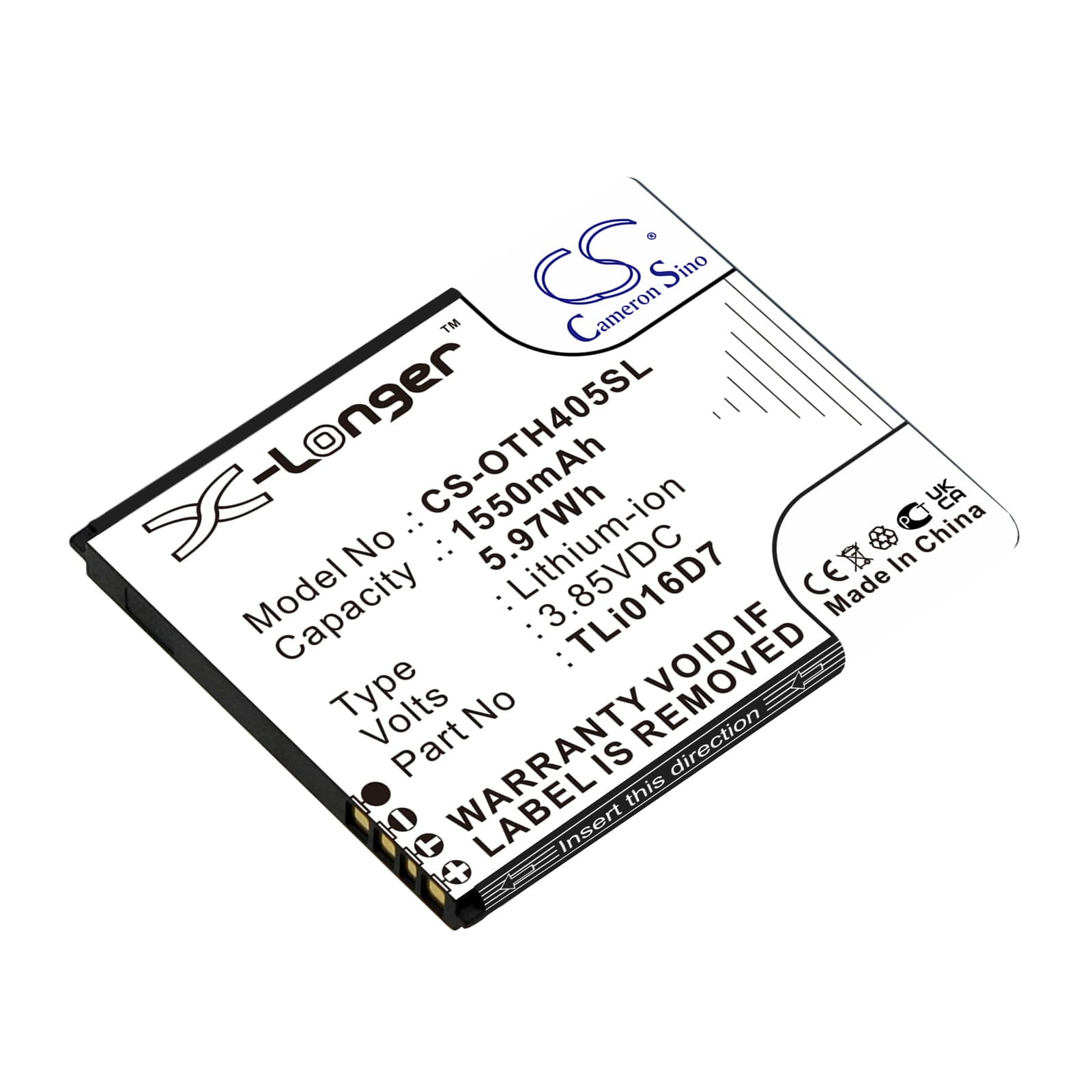 Replacement Battery for Alcatel U3 2018 4G - CS-OTH405SL-1.jpg
