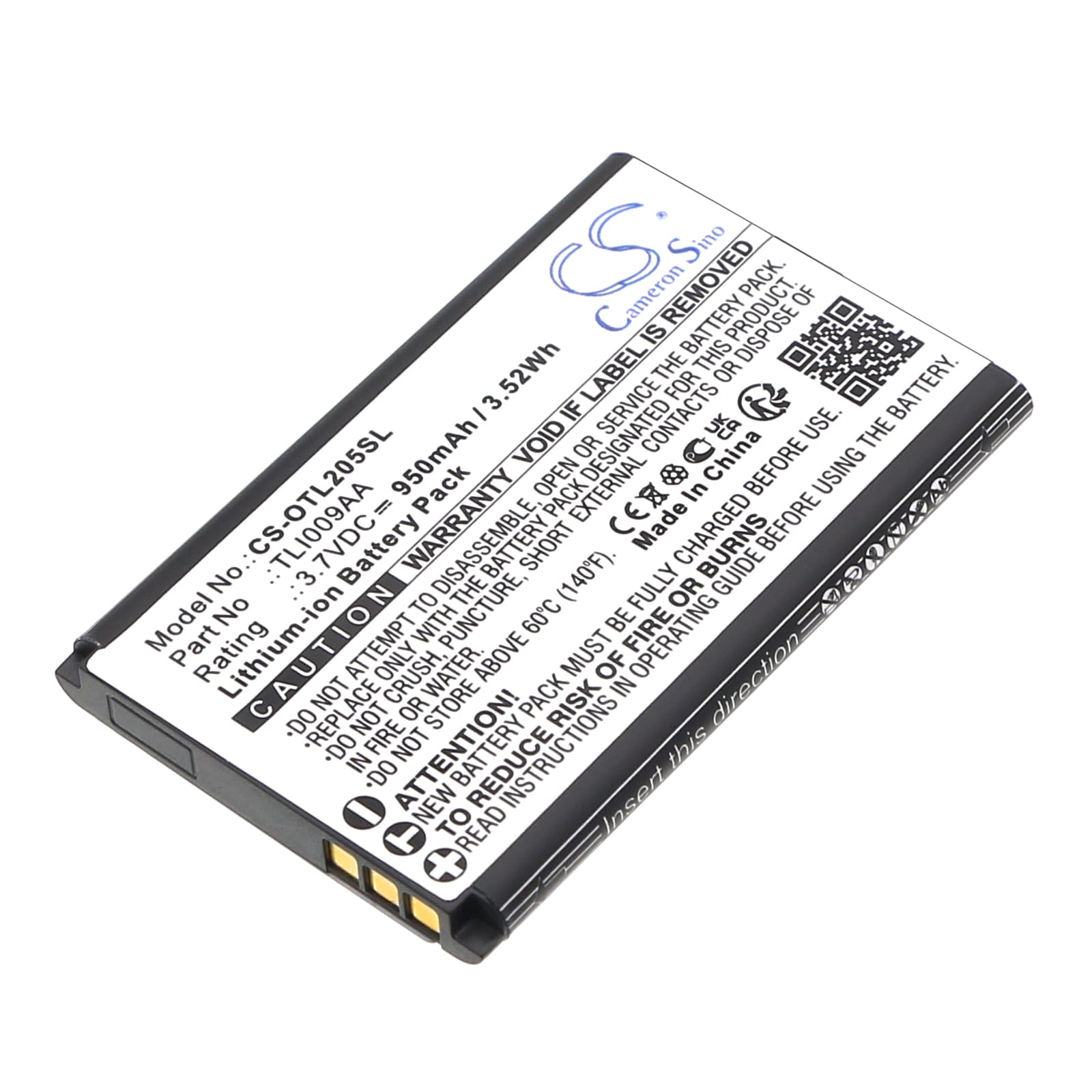 Replacement Battery for Alcatel OT-2038X - CS-OTL205SL-1.jpg