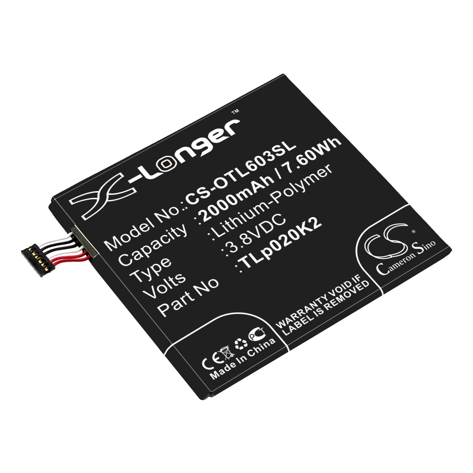 Replacement Battery for Alcatel One Touch Idol 3 4.7 - CS-OTL603SL-1.jpg