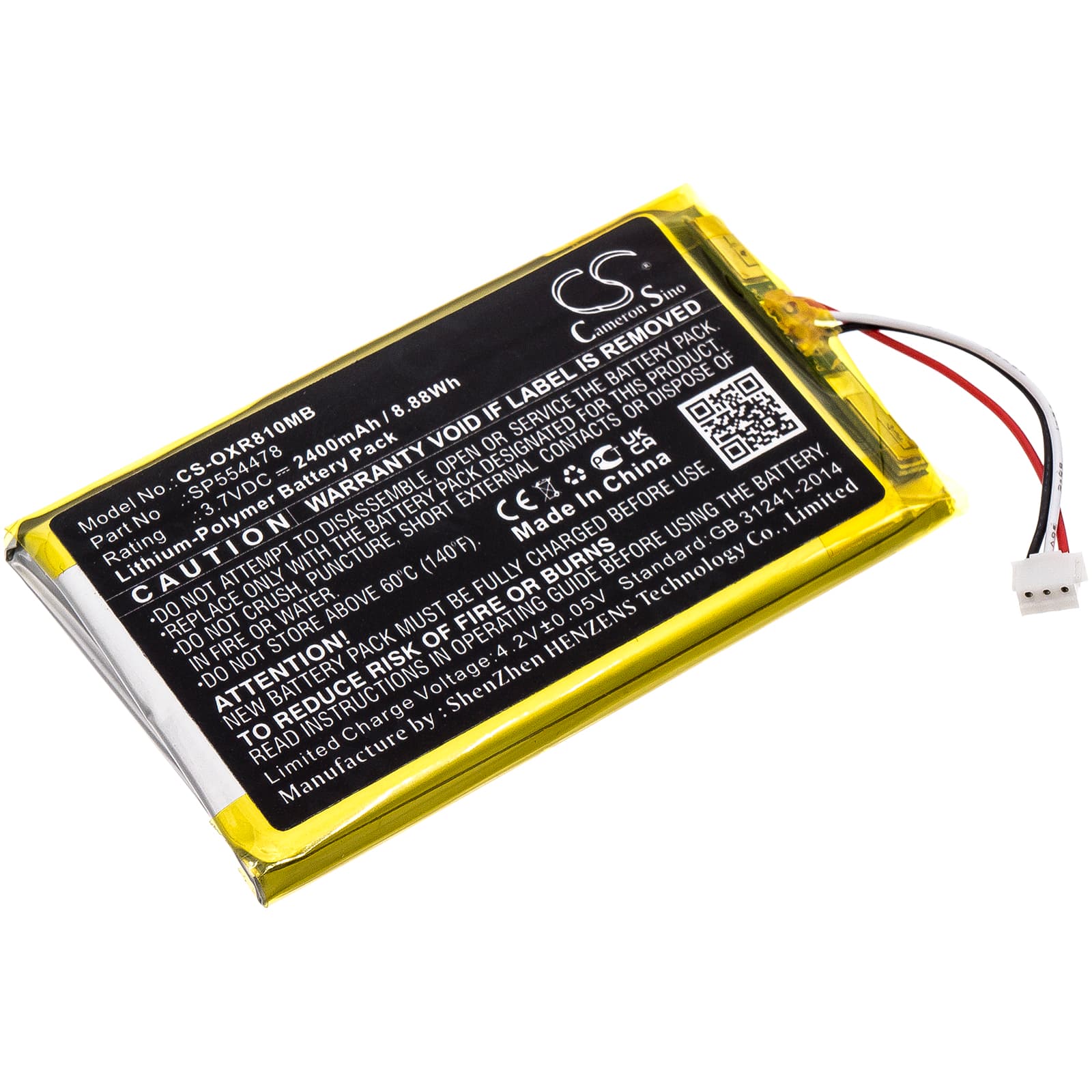 Replacement Battery for Infant Optics DXR-8 Pro - CS-OXR810MB-1.jpg