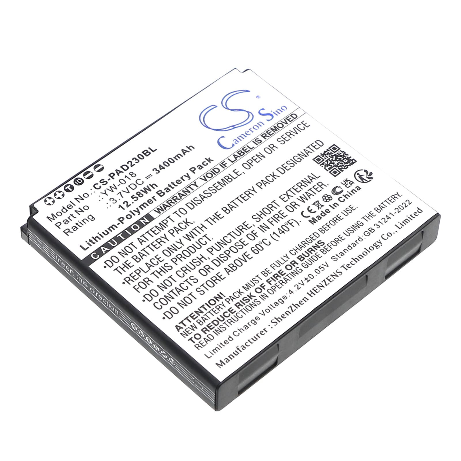 Replacement Battery for Pax D230 - CS-PAD230BL-1.jpg