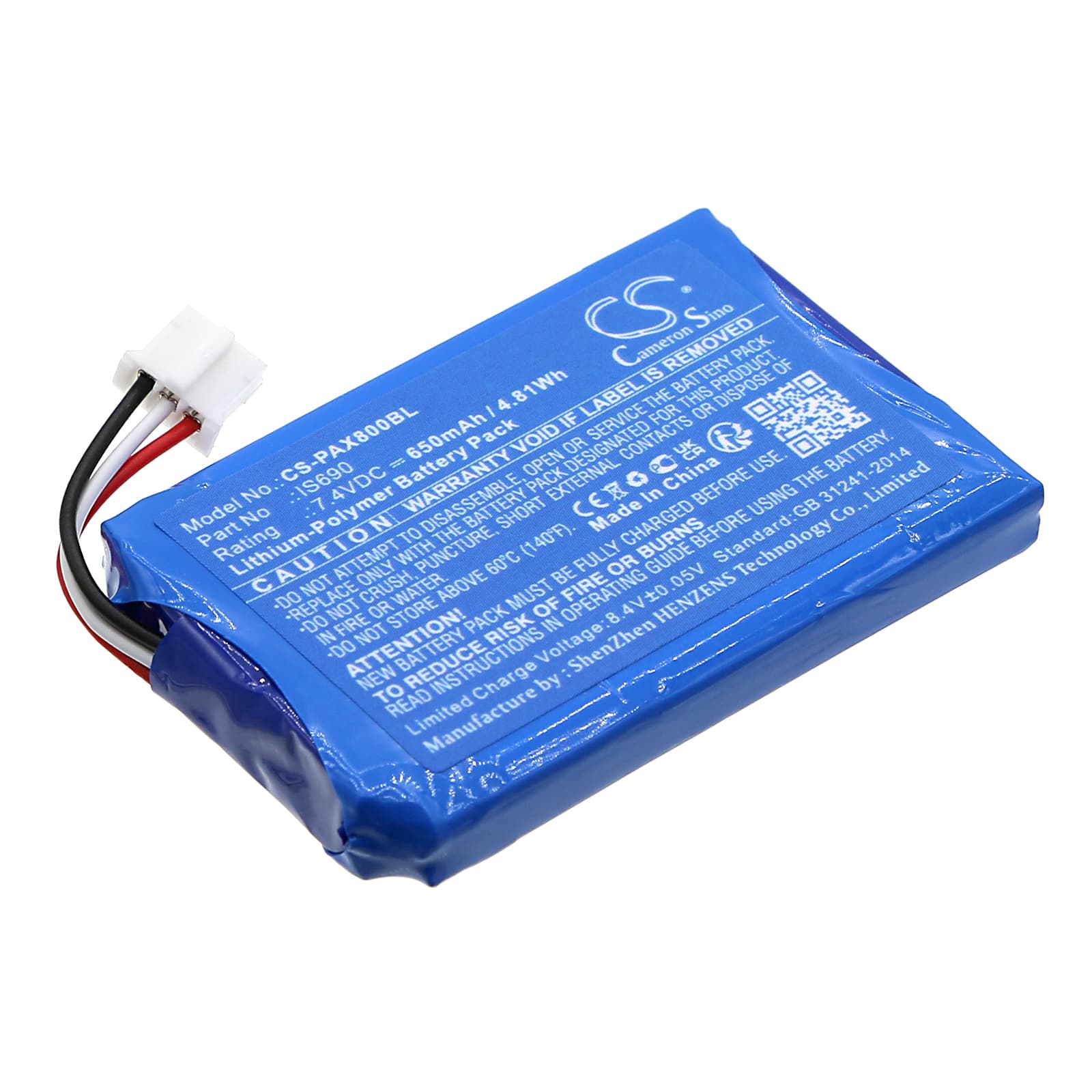 Replacement Battery for Pax Q80 - CS-PAX800BL-1.jpg