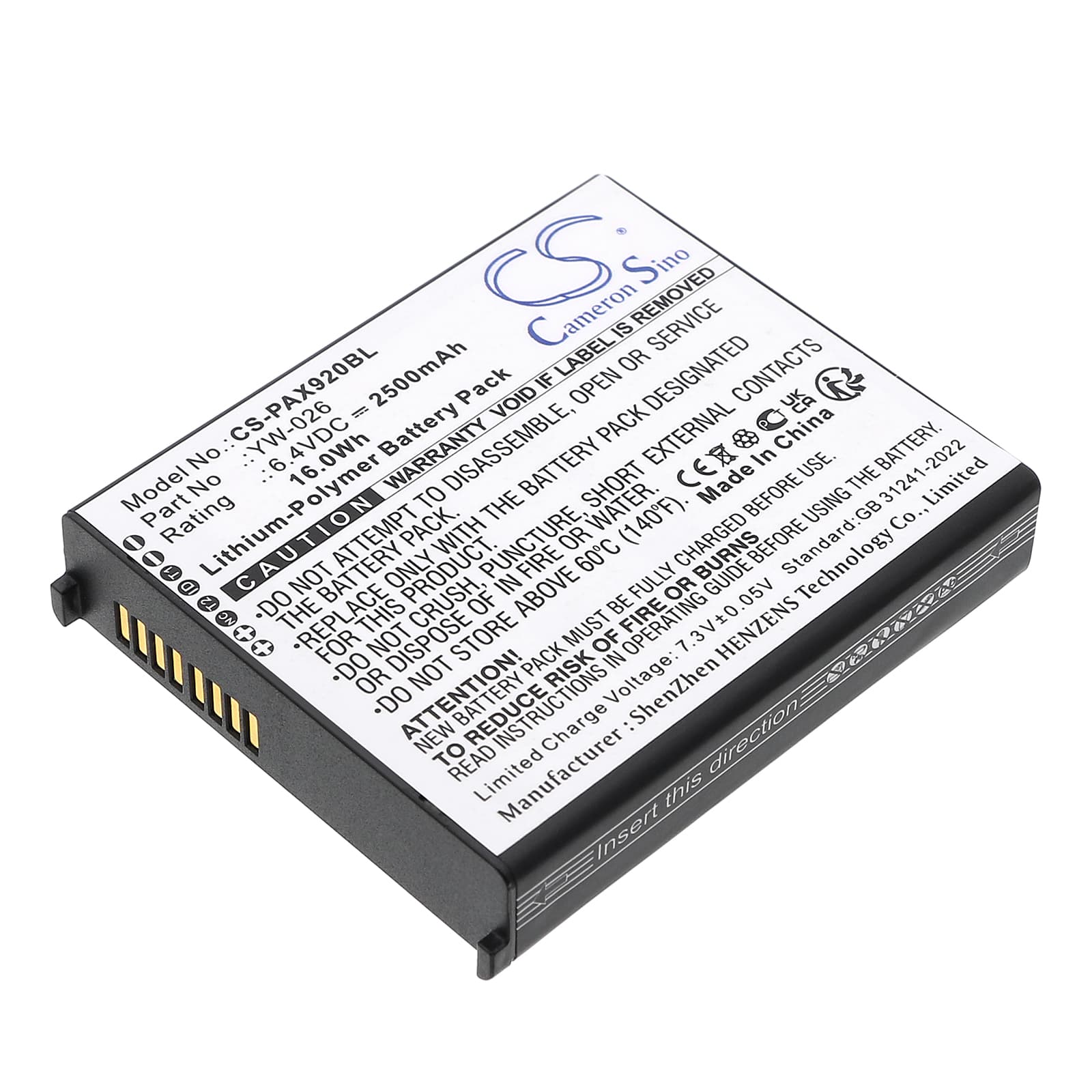Replacement Battery for Pax A920 MAX - CS-PAX920BL-1.jpg