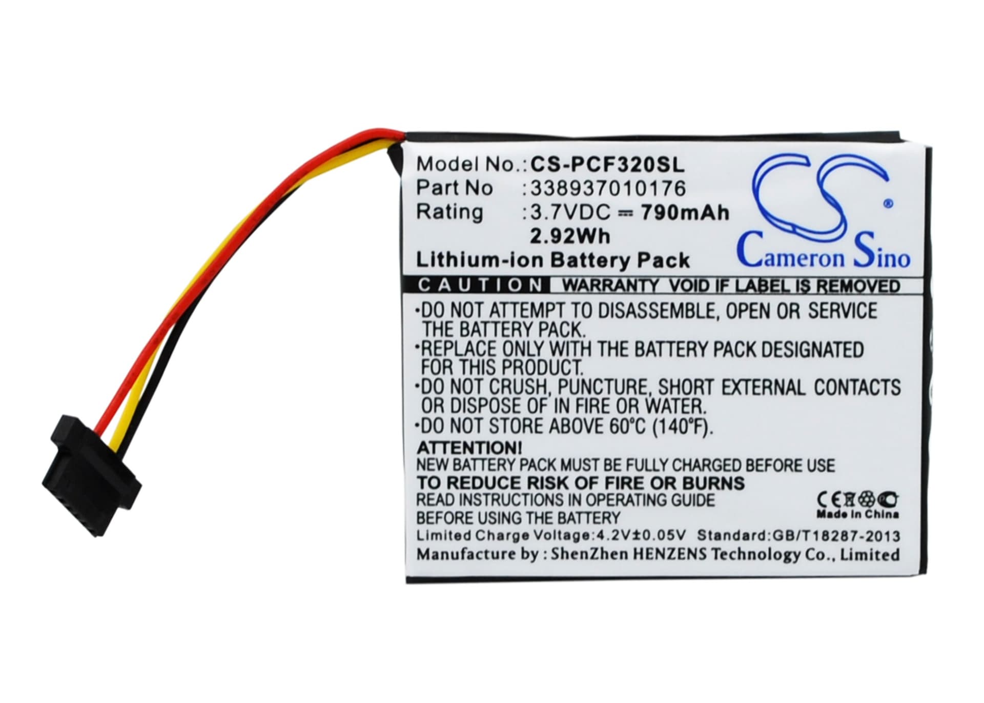 Replacement Battery for Pioneer AVIC-F320BT - CS-PCF320SL-1.jpg