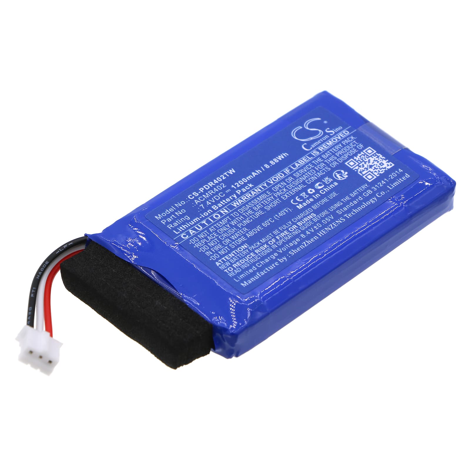 Replacement Battery for President Randy 3 - CS-PDR402TW-1.jpg