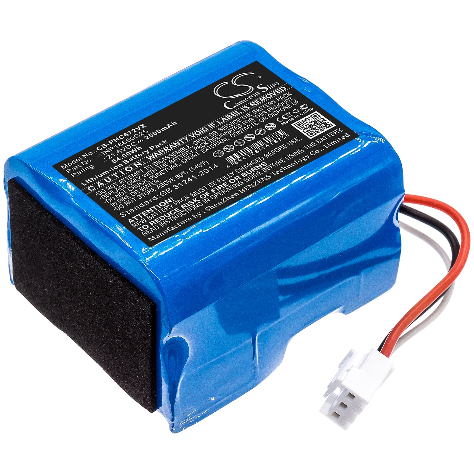 Replacement Battery for Philips FC6719 - CS-PHC672VX-1.jpg