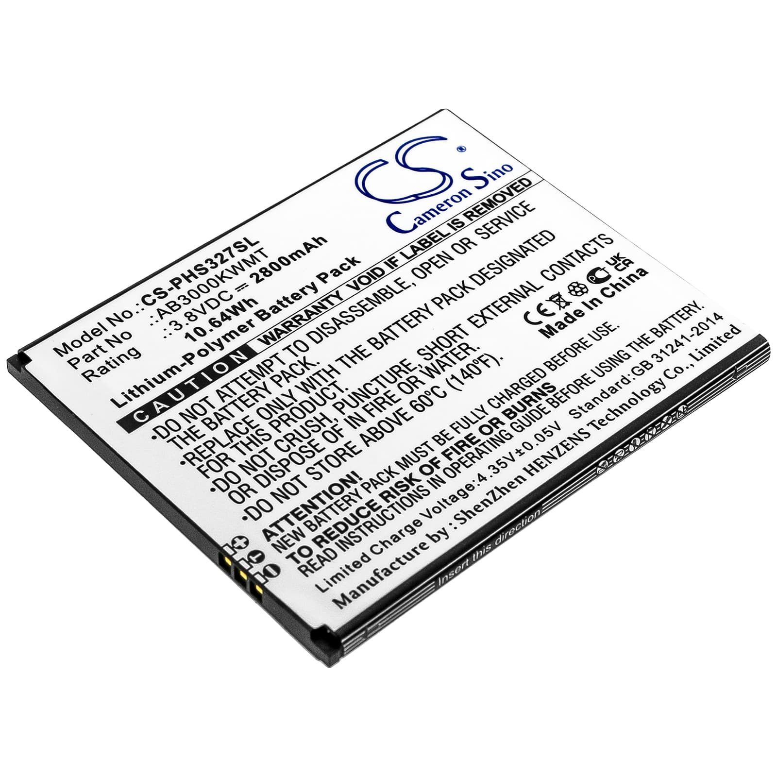 Replacement Battery for Philips Xenium S327 - CS-PHS327SL-1.jpg