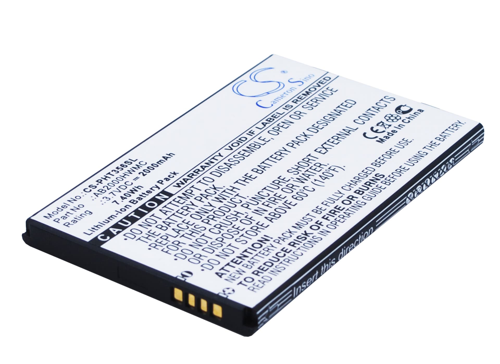 Replacement Battery for Philips Xenium T3566 - CS-PHT356SL-1.jpg