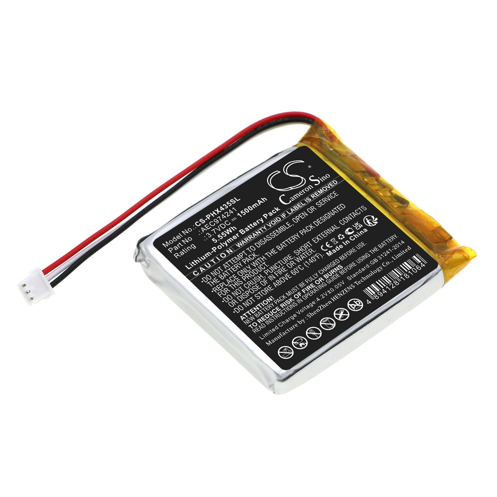Replacement Battery for Philips PPX4350 - CS-PHX435SL-1.jpg