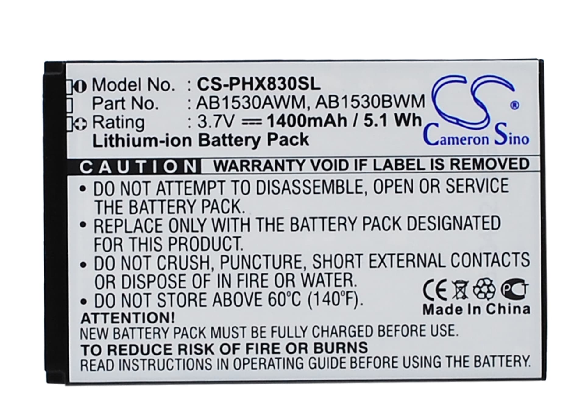 Replacement Battery for Philips Xenium T910 - CS-PHX830SL-1.jpg