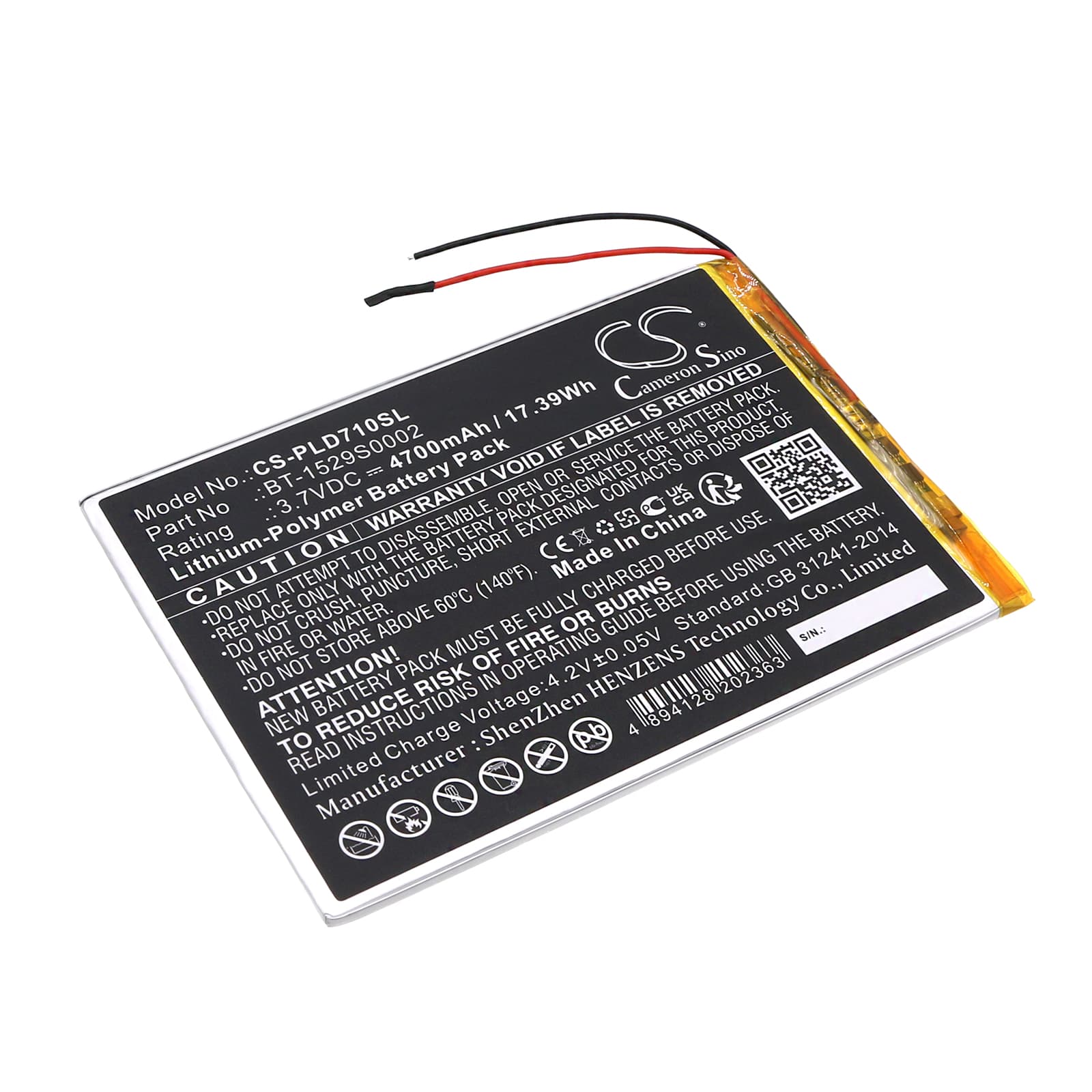 Replacement Battery for Polaroid MID1047 - CS-PLD710SL-1.jpg