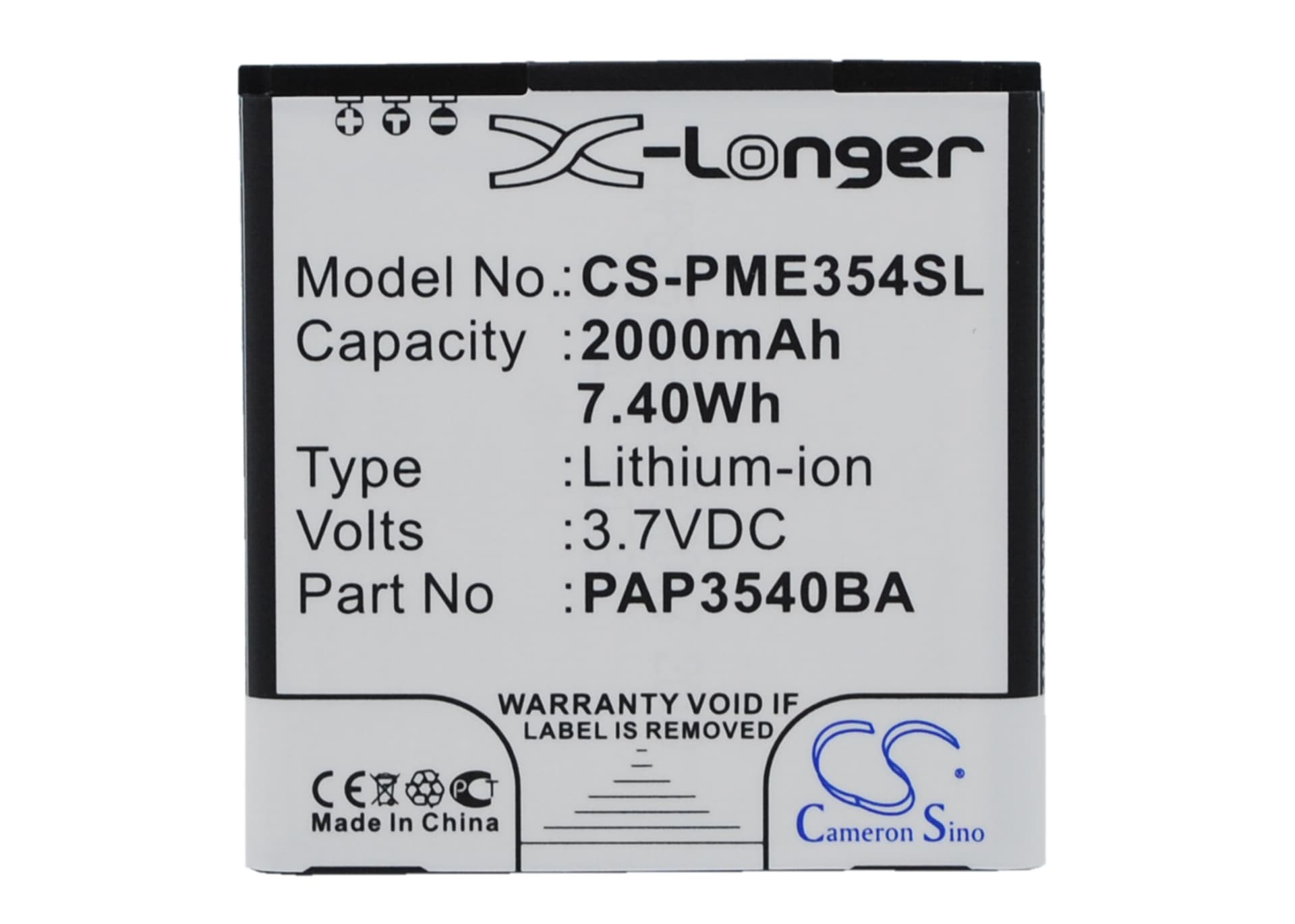 Replacement Battery for Prestigio MultiPhone 3540 Duo