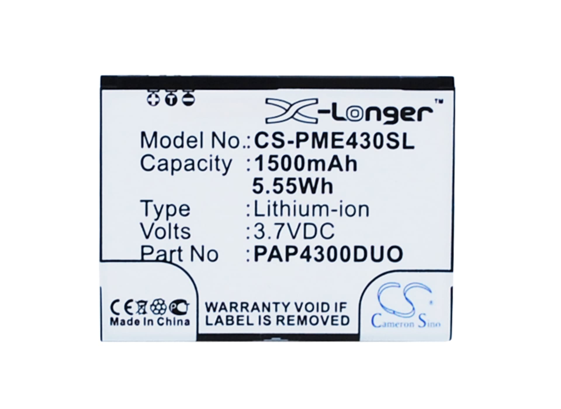 Replacement Battery for Prestigio MultiPhone 4300 Duo