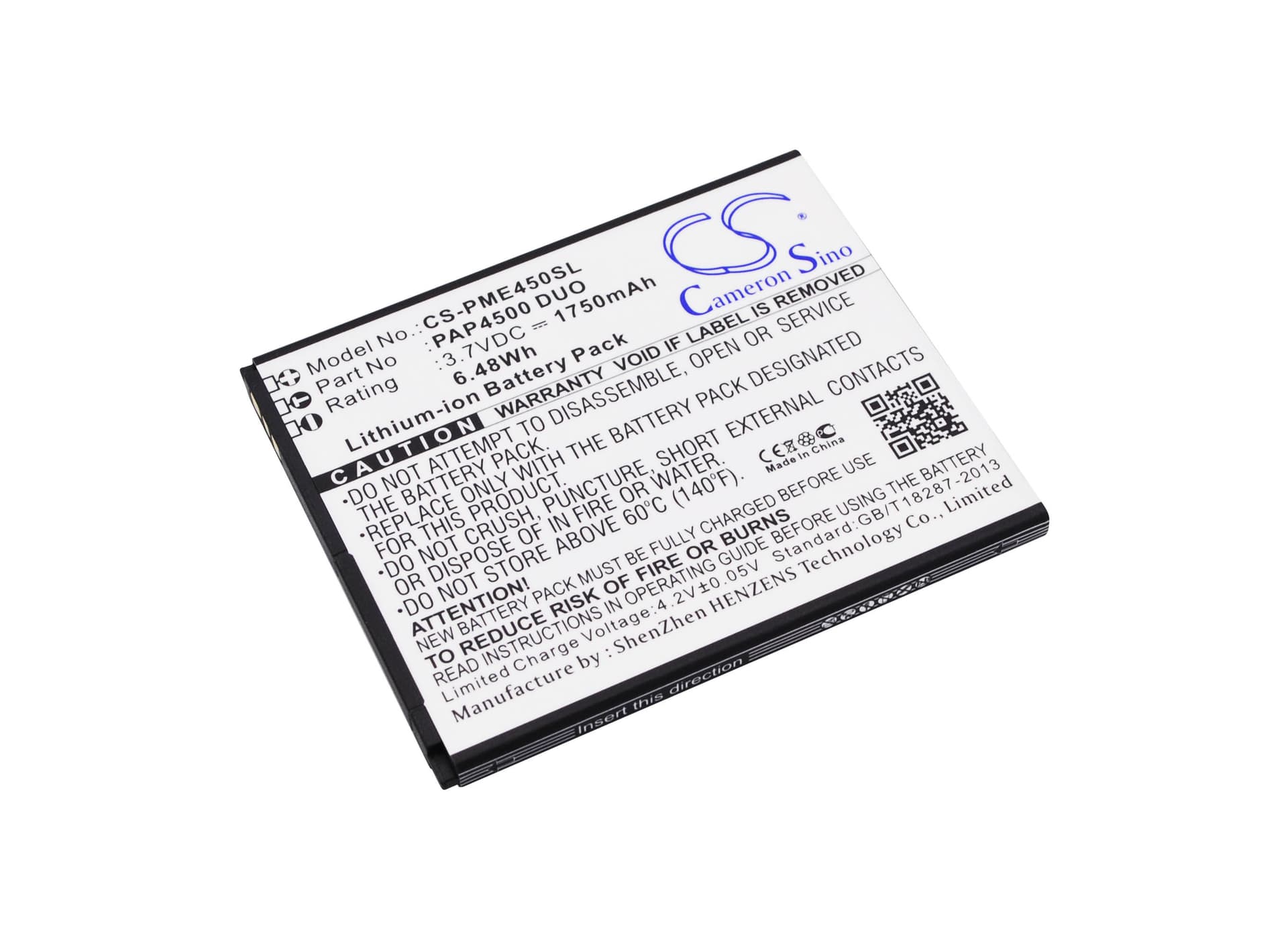 Replacement Battery for Prestigio MultiPhone 4500 Duo