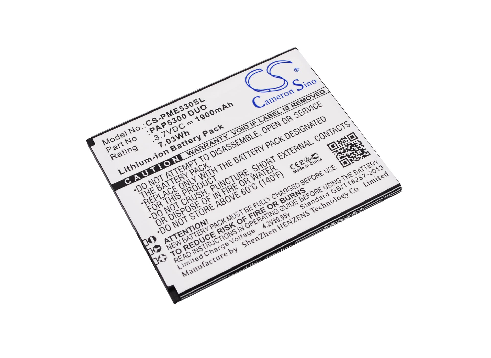 Replacement Battery for Prestigio MultiPhone 5300 Duo