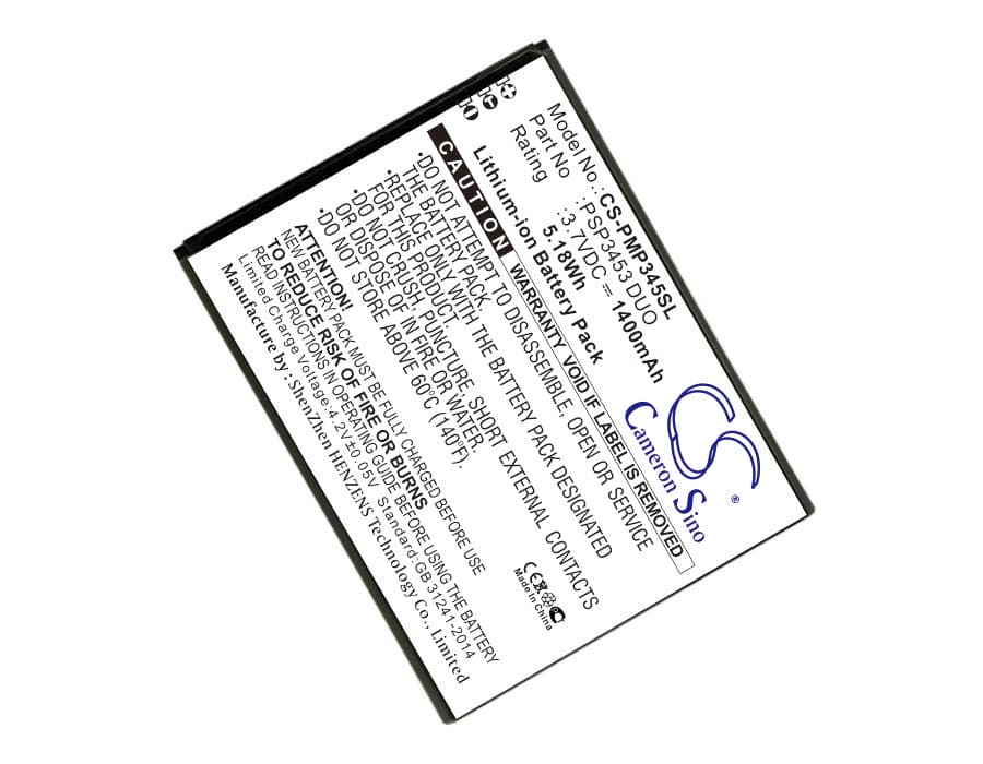Replacement Battery for Prestigio PSP3453 DUO