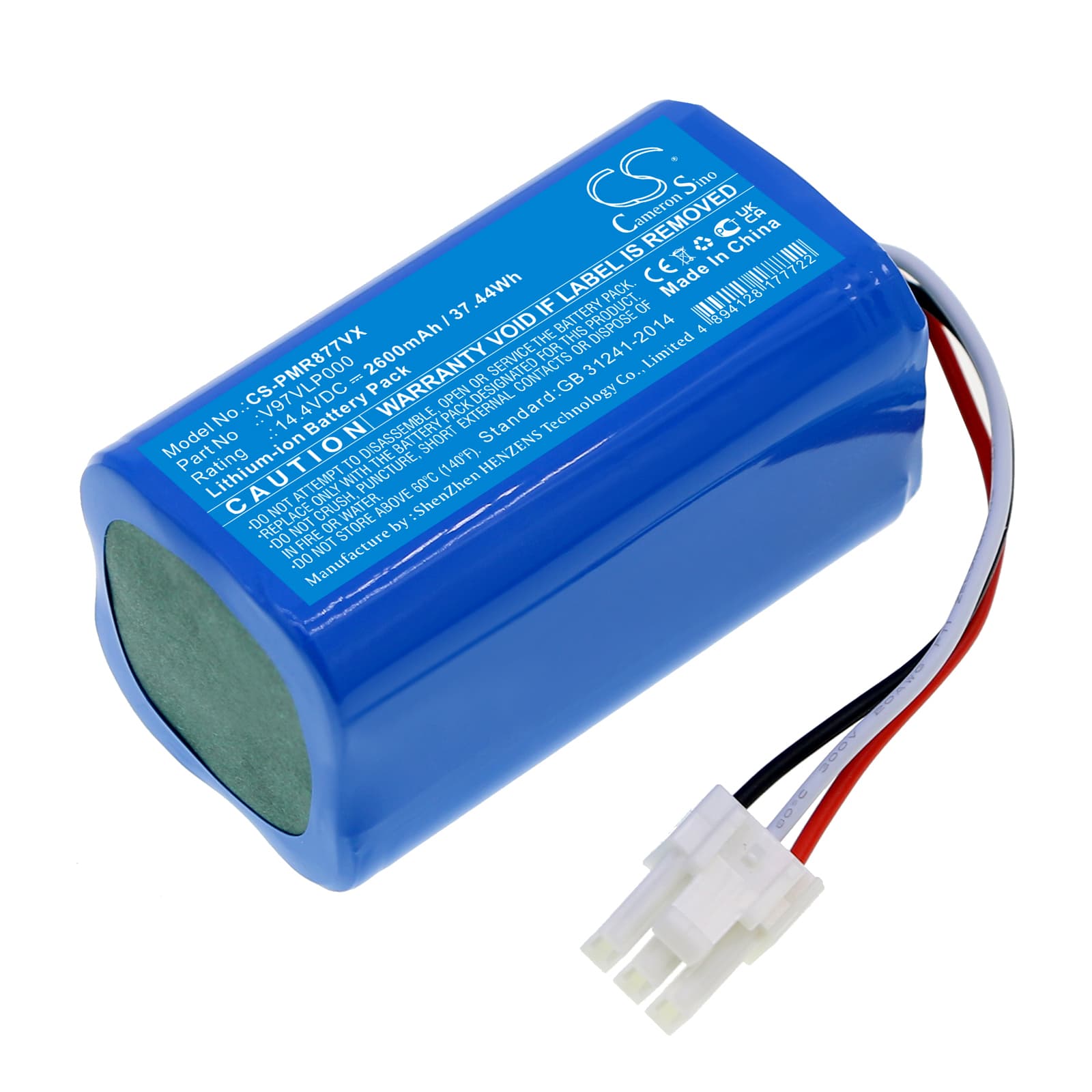 Replacement Battery for Liectroux B6009 - CS-PMR877VX-1.jpg