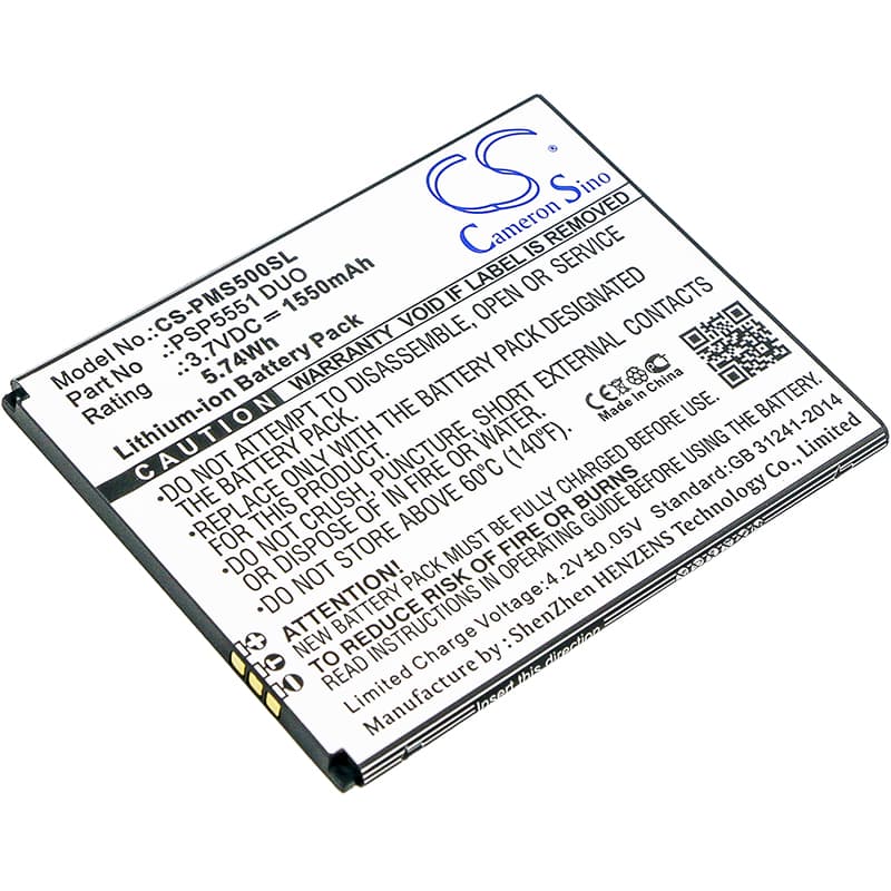 Replacement Battery for Prestigio Grace S5
