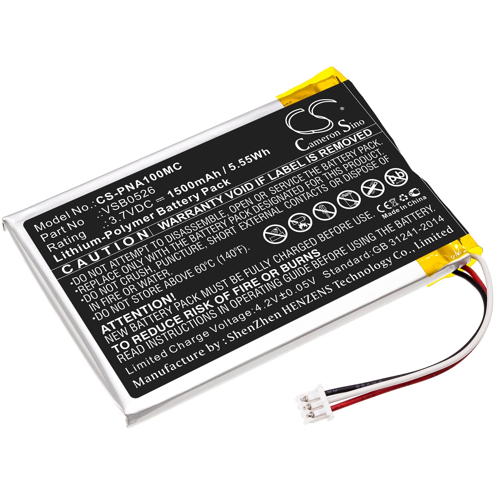 Replacement Battery for Panasonic HX-A100 - CS-PNA100MC-1.jpg