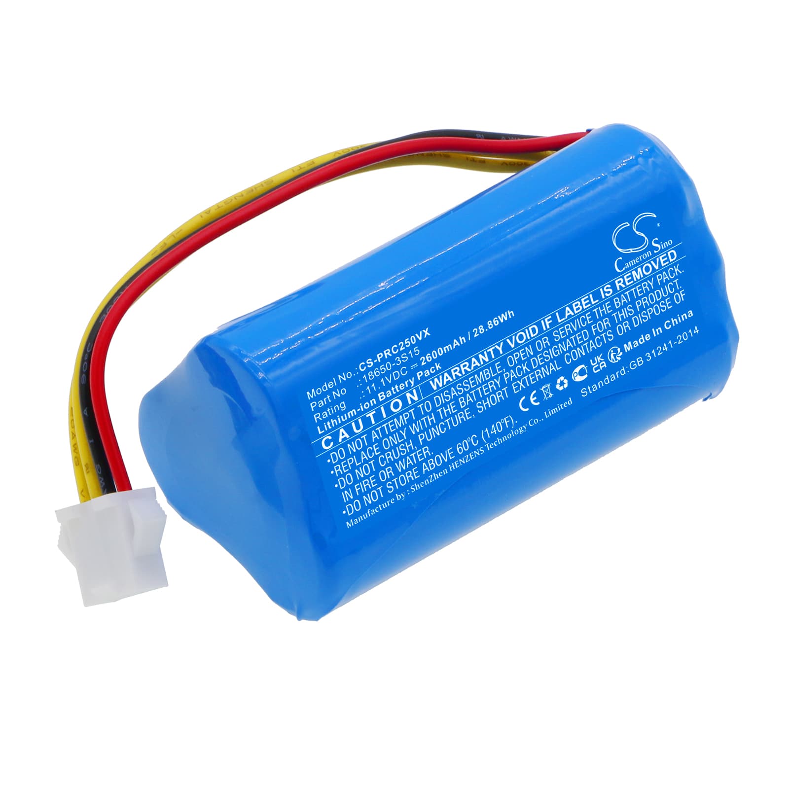 Replacement Battery for Pure Clean PUCRC25 - CS-PRC250VX-1.jpg