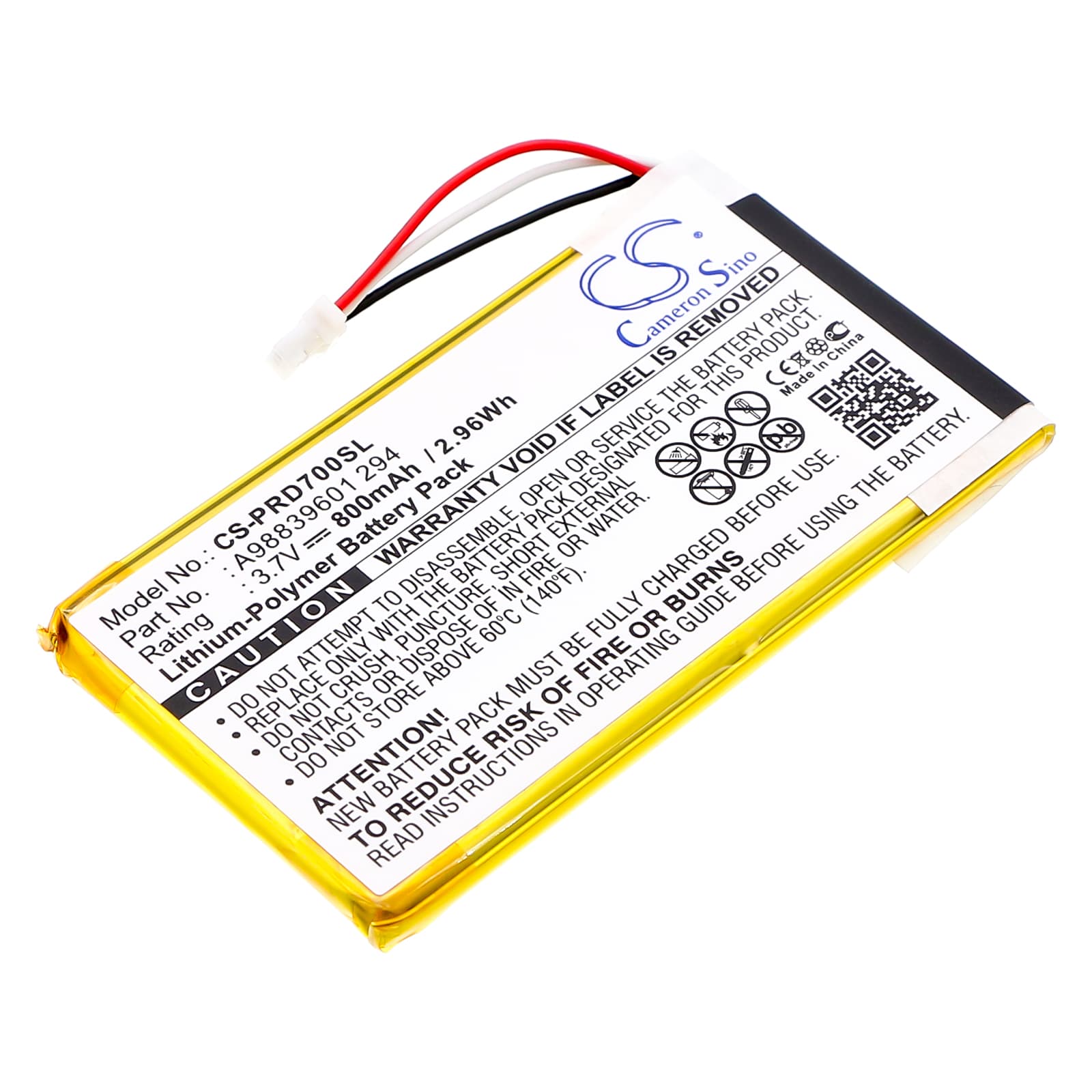 Replacement Battery for Sony PRS-700 - CS-PRD700SL-1.jpg