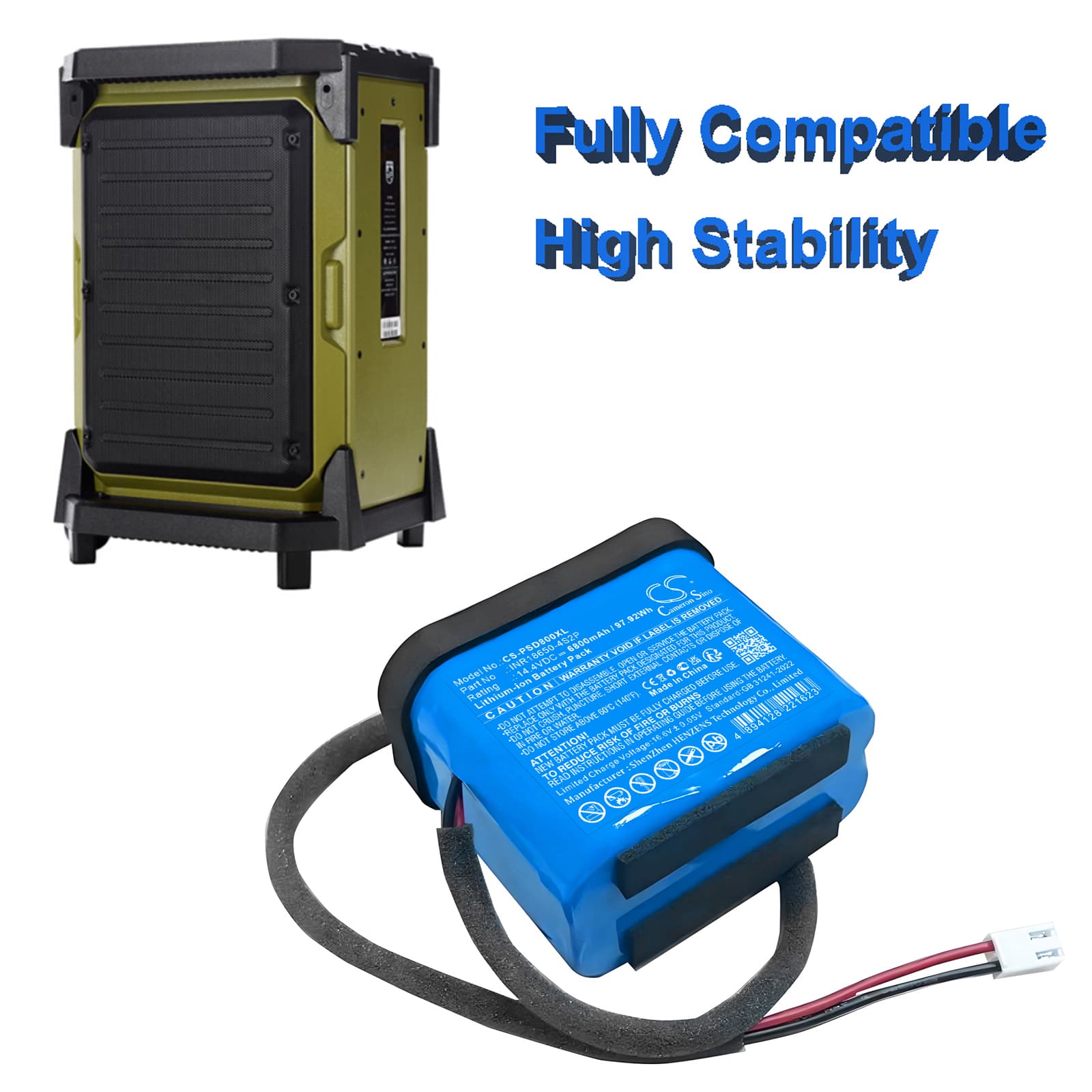 Replacement Battery for Philips SD80 - CS-PSD800XL-1.jpg