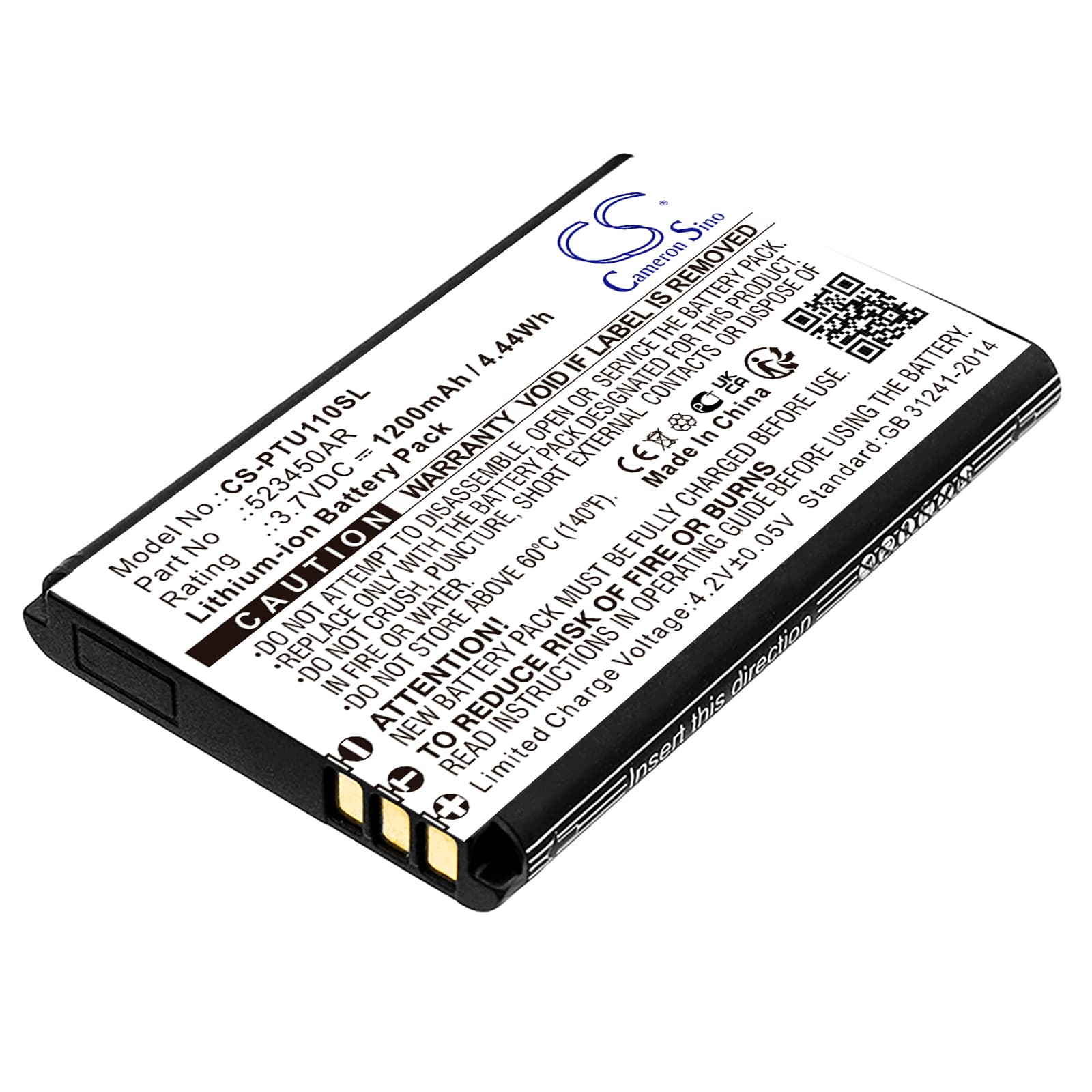 Replacement Battery for Panasonic KX-TF200 - CS-PTU110SL-1.jpg