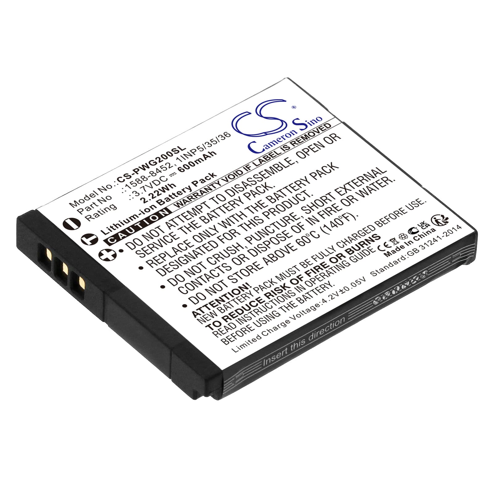 Replacement Battery for Panasonic RP-WFG20 - CS-PWG200SL-1.jpg