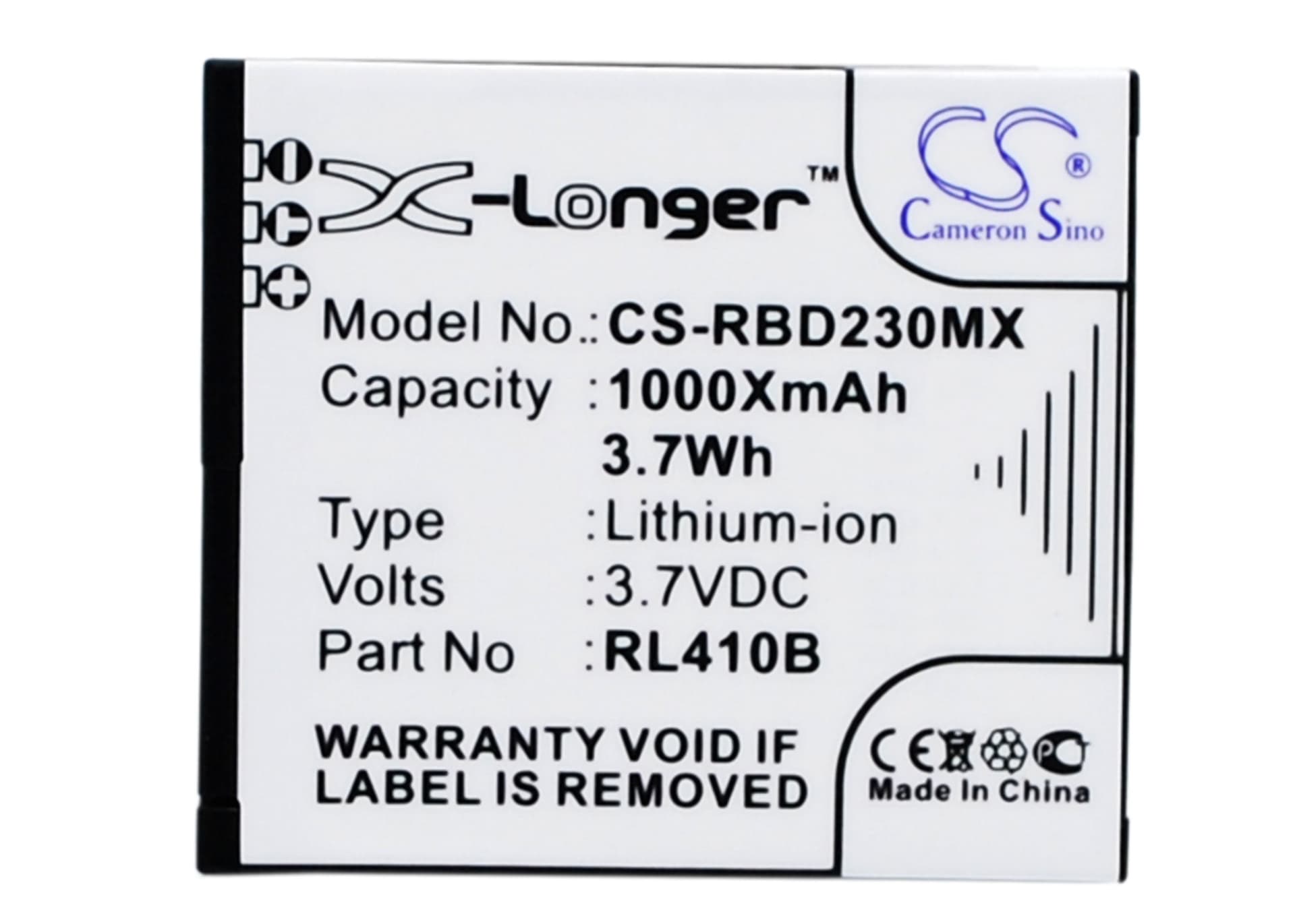 Replacement Battery for Rollei Actioncam 230