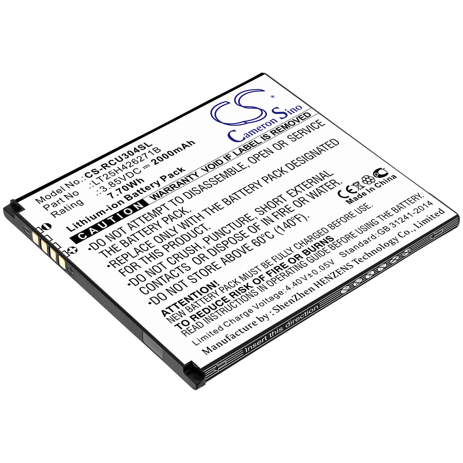 Replacement Battery for BLU View 1 - CS-RCU304SL-1.jpg