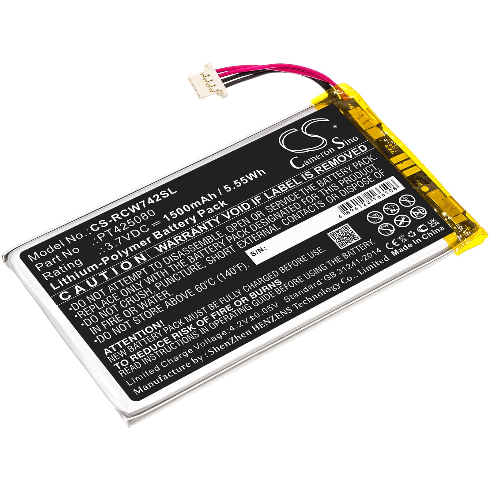 Replacement Battery for RCA Voyager II 7" - CS-RCW742SL-1.jpg