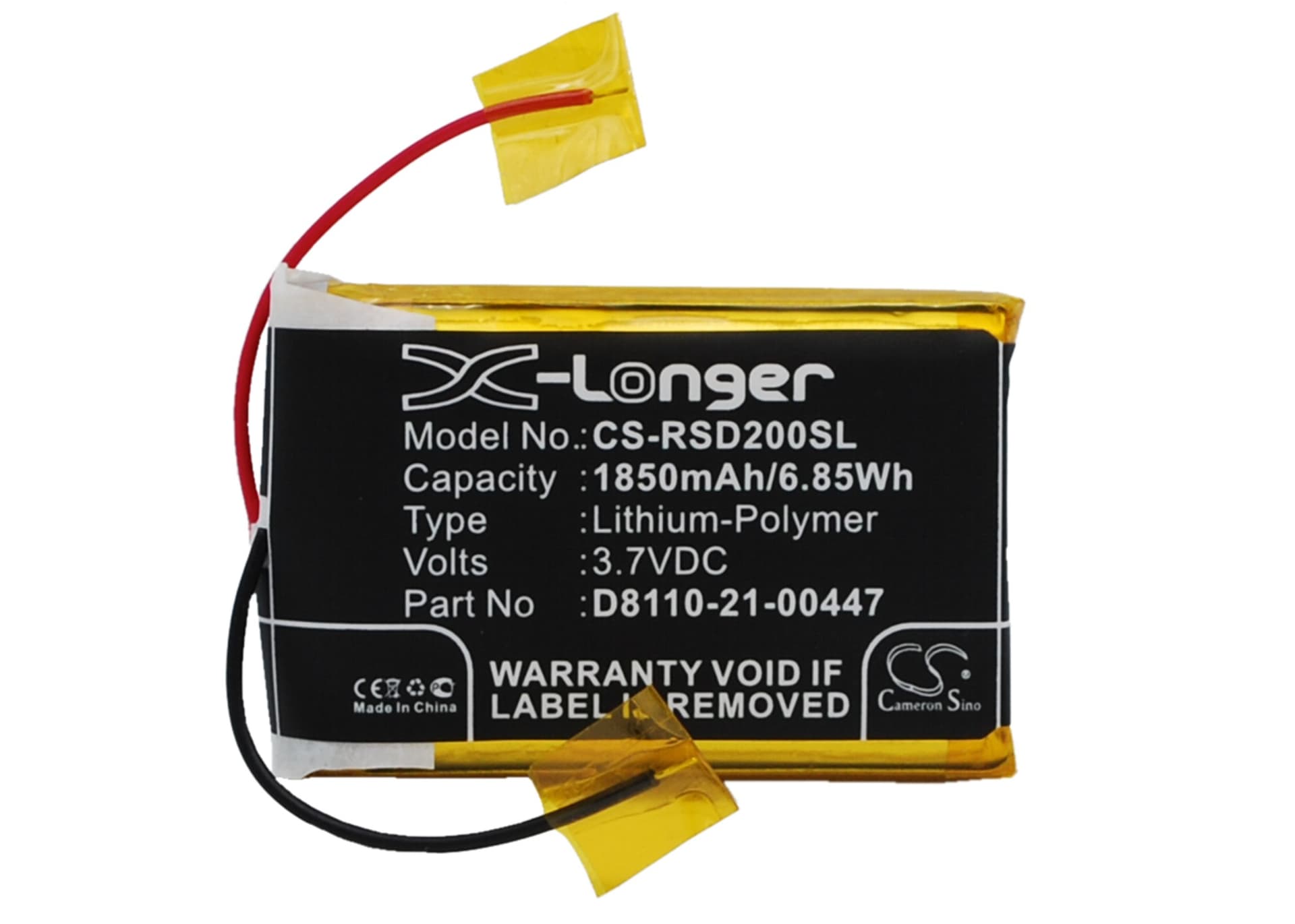 Replacement Battery for Roberts Sports Dab2 - CS-RSD200SL-1.jpg