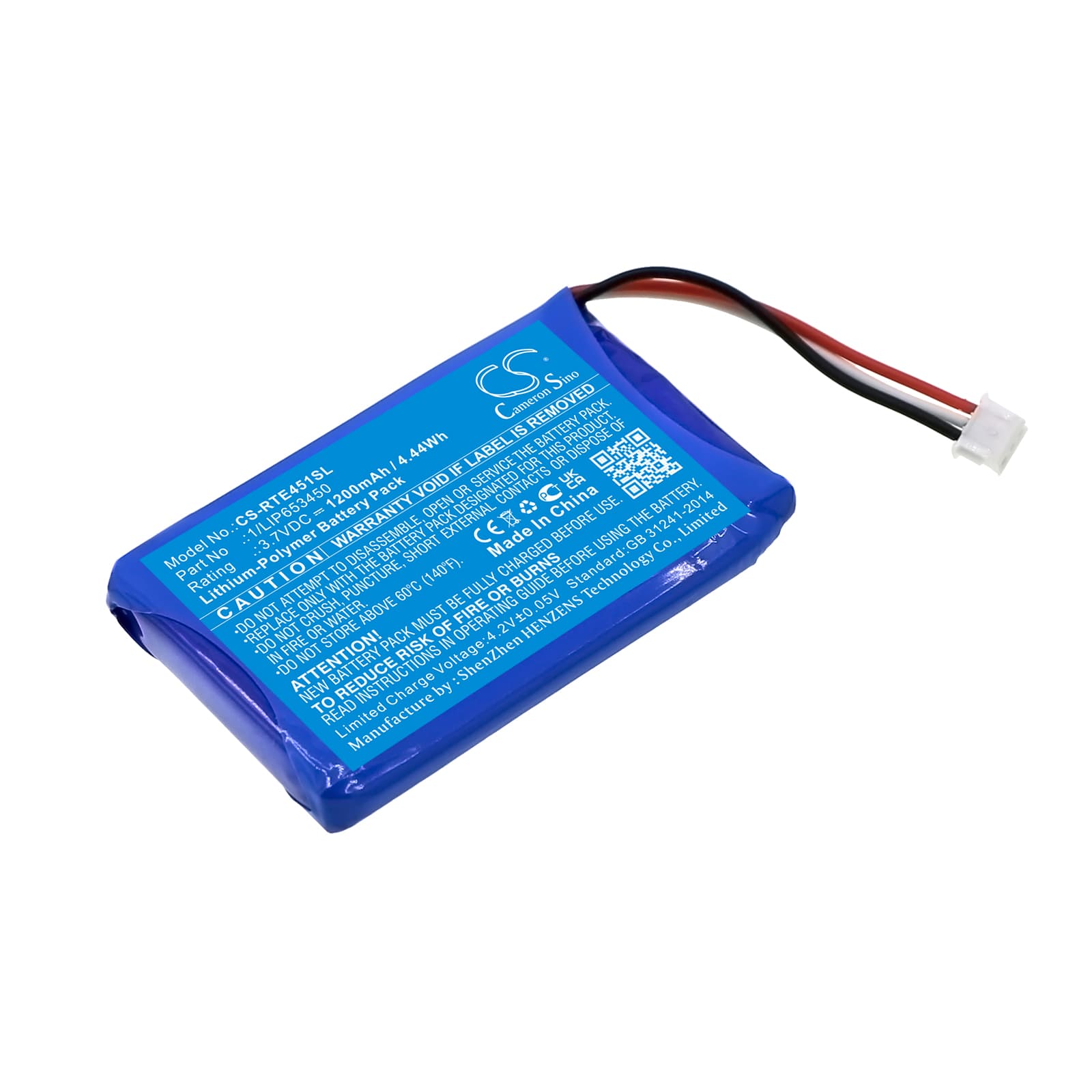 Replacement Battery for Range Rover Touchscreen Rear Entertainment Remote - CS-RTE451SL-1.jpg