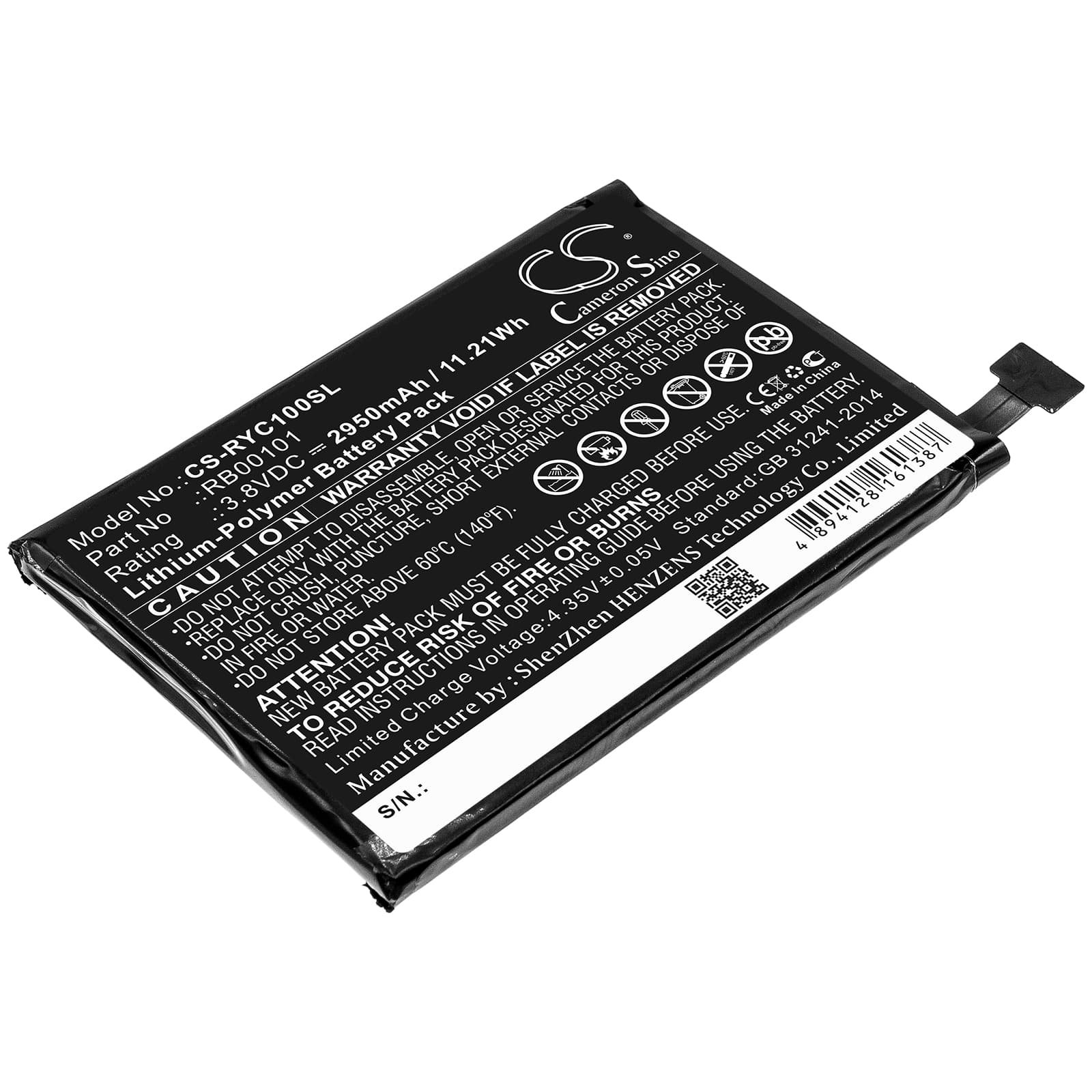 Replacement Battery for Ray Enterprises Ray Super Remote - CS-RYC100SL-1.jpg