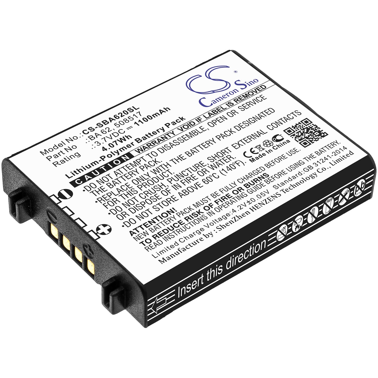 Replacement Battery for Sennheiser SK 6212 - CS-SBA620SL-1.jpg