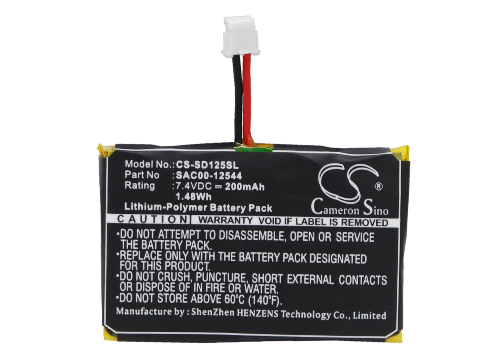 Replacement Battery for SportDog SD-1225 Trainer Receiver - CS-SD125SL-1.jpg