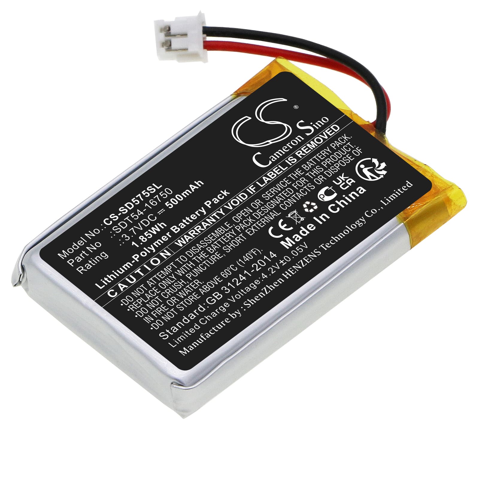 Replacement Battery for SportDog SportTrainer SD-575 Black Edition Collar - CS-SD575SL-1.jpg