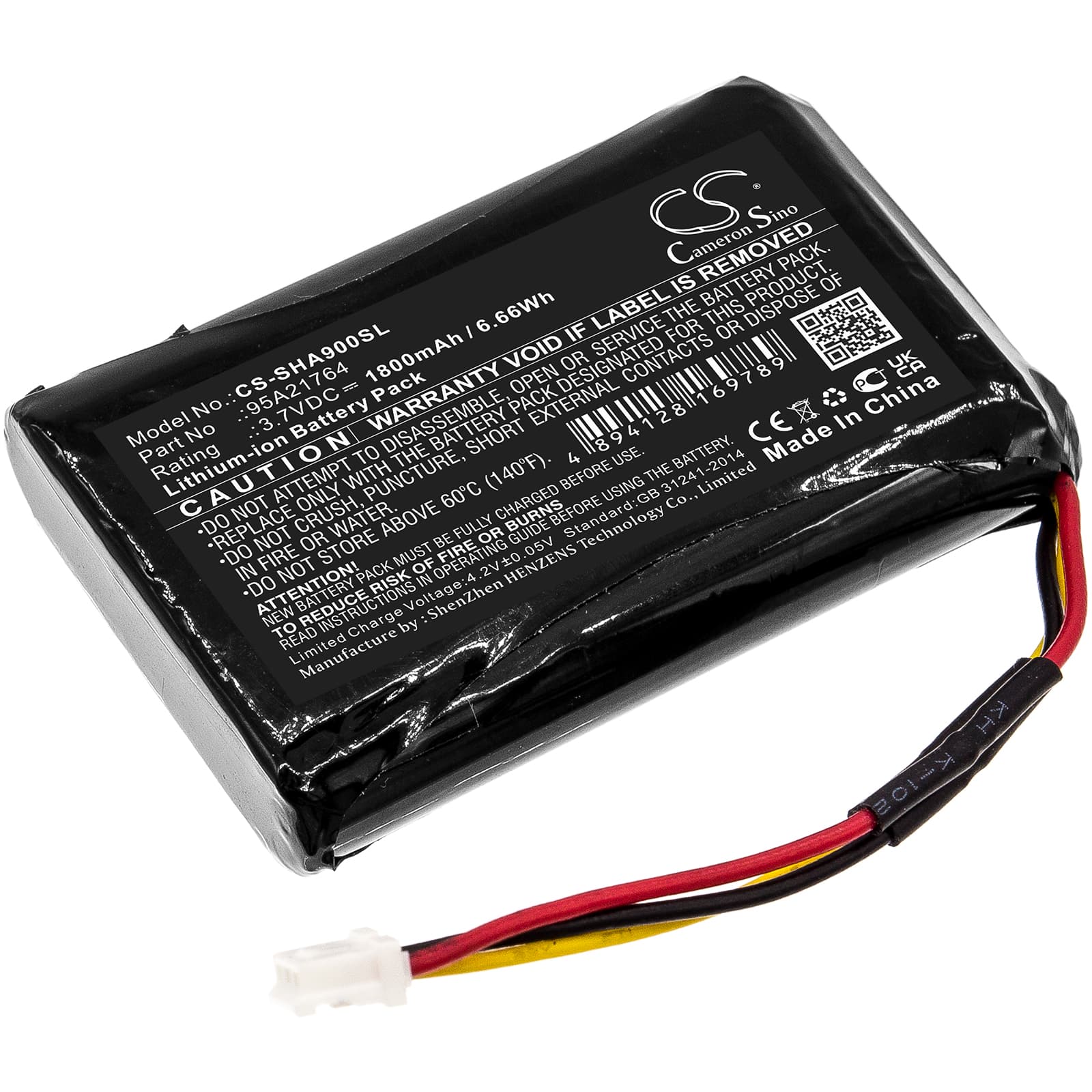 Replacement Battery for Shure SHA900 - CS-SHA900SL-1.jpg