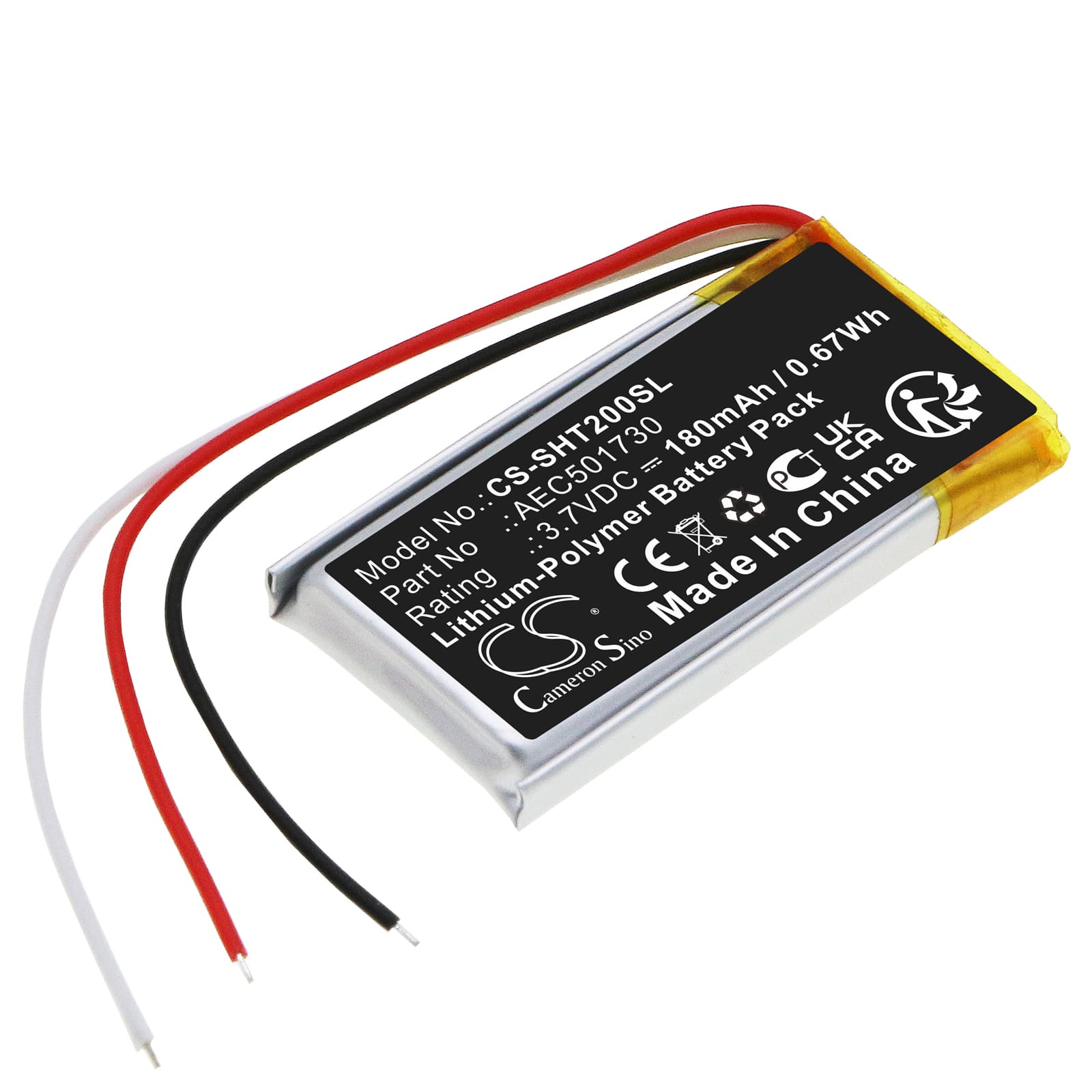 Replacement Battery for Shure RMCE-BT2 - CS-SHT200SL-1.jpg