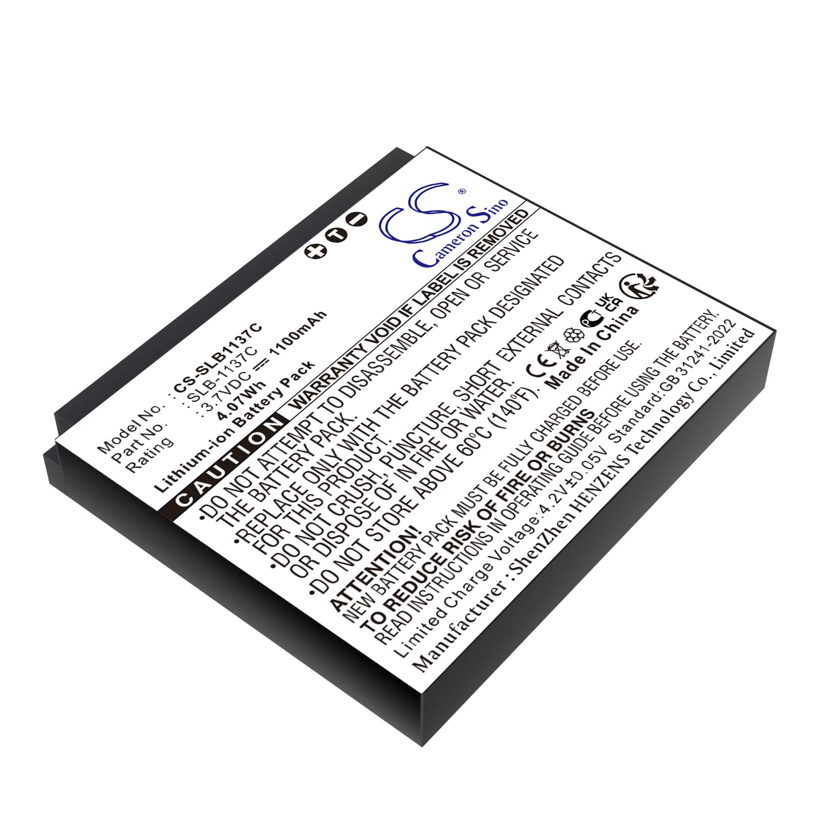 Replacement Battery for Samsung Digimax i7 - CS-SLB1137C-1.jpg