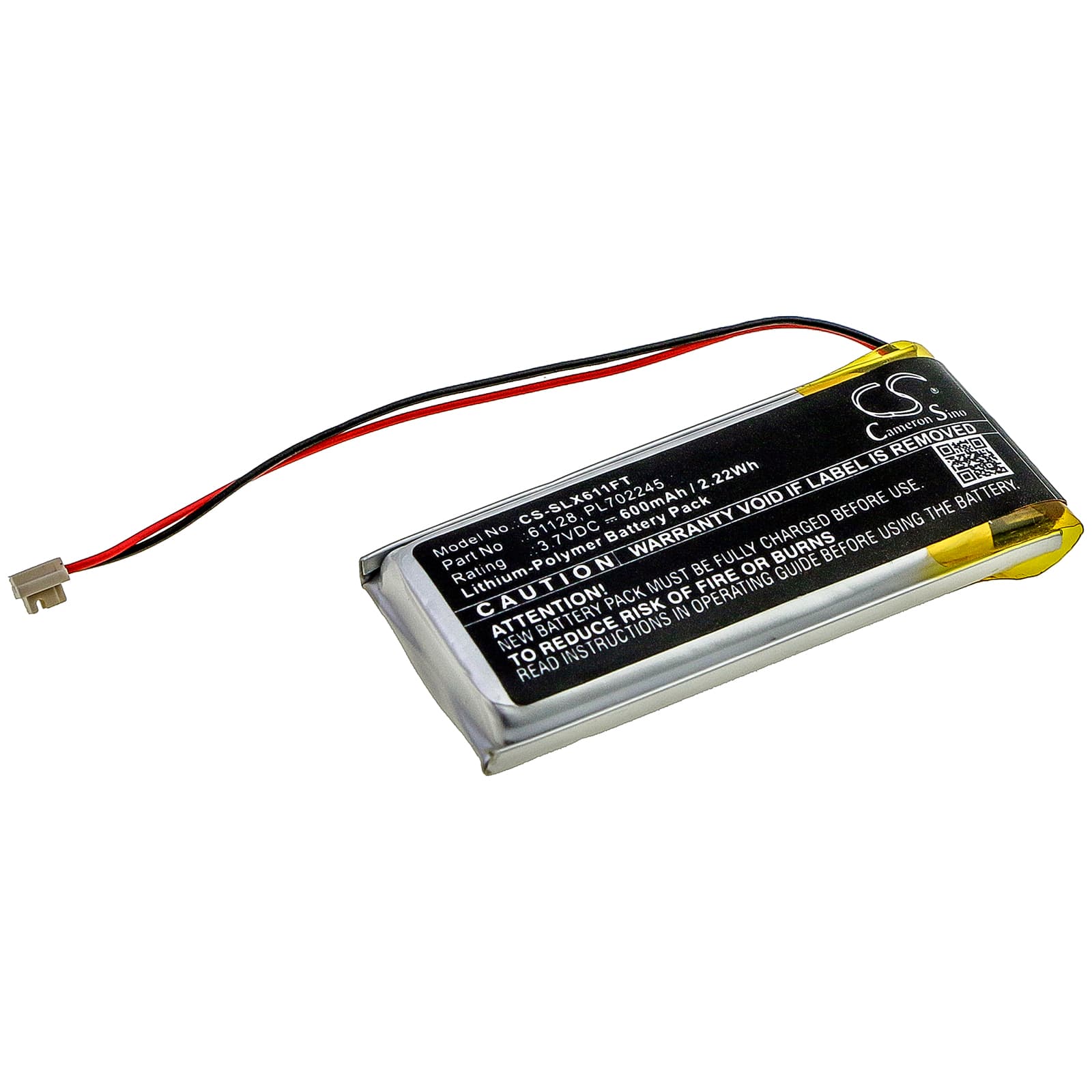 Replacement Battery for Streamlight ClipMate USB - CS-SLX611FT-1.jpg