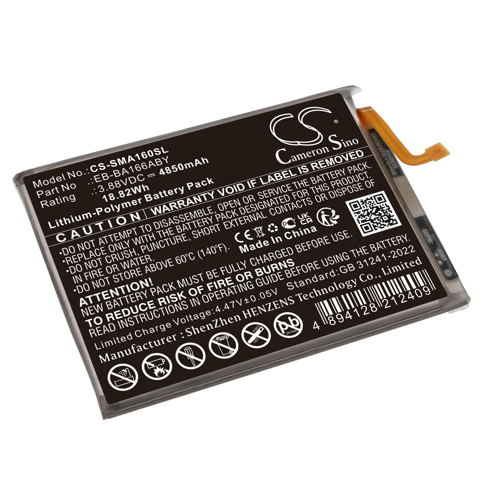 Replacement Battery for Samsung Galaxy A16 5G - CS-SMA160SL-1.jpg