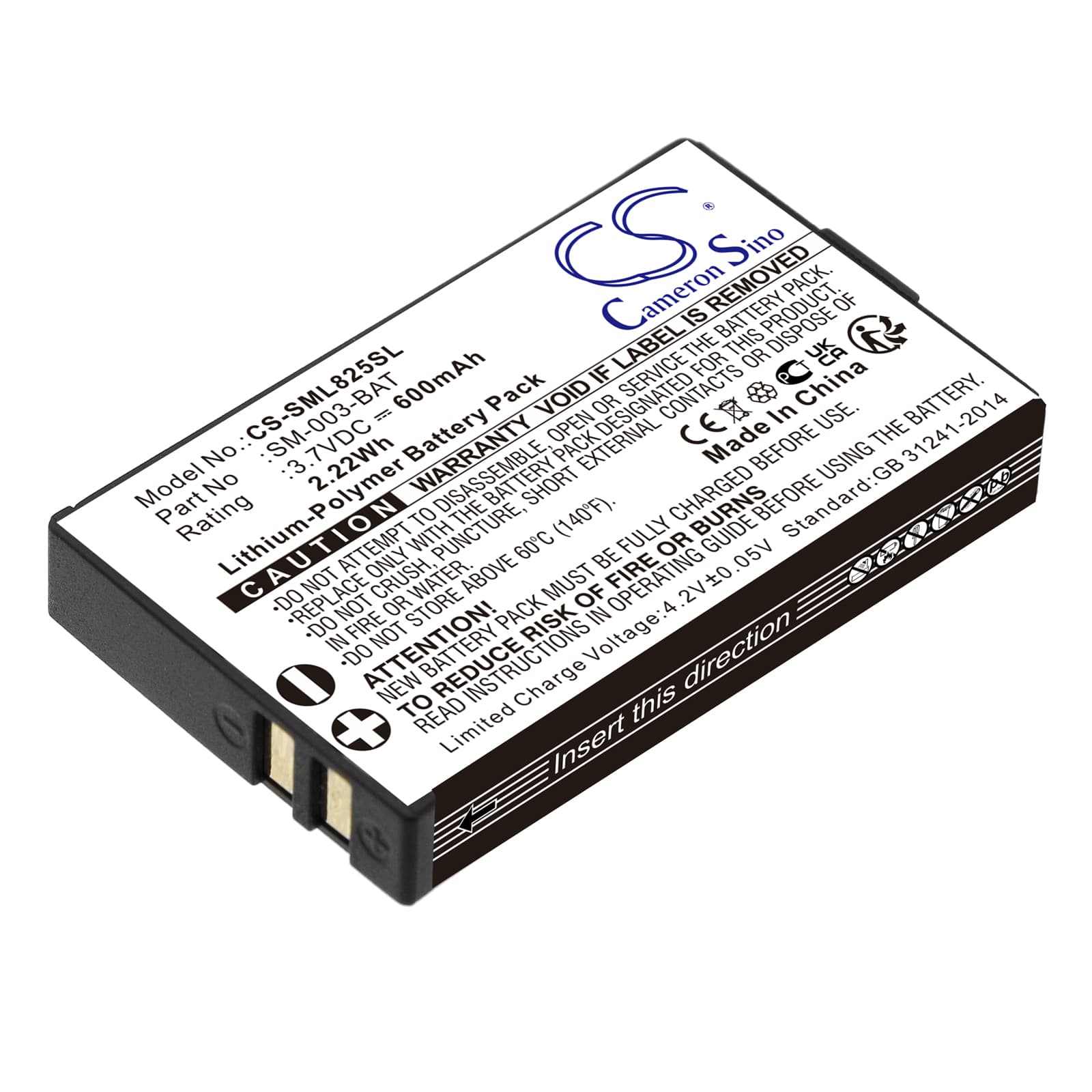 Replacement Battery for Simolio BIG OVER EAR wireless TV headset SM-825D Pro - CS-SML825SL-1.jpg