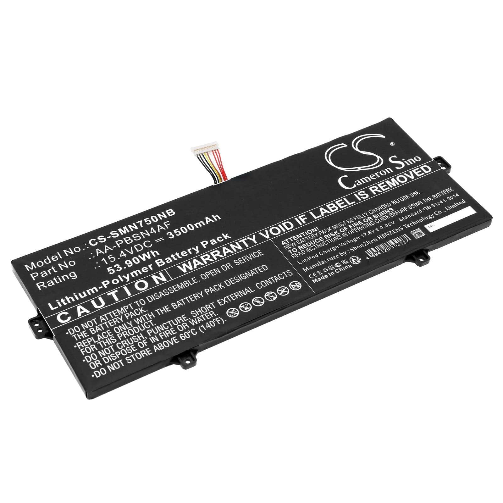 Replacement Battery for Samsung Galaxy Book Mystic Silver NP750XDA-KD1IT - CS-SMN750NB-1.jpg