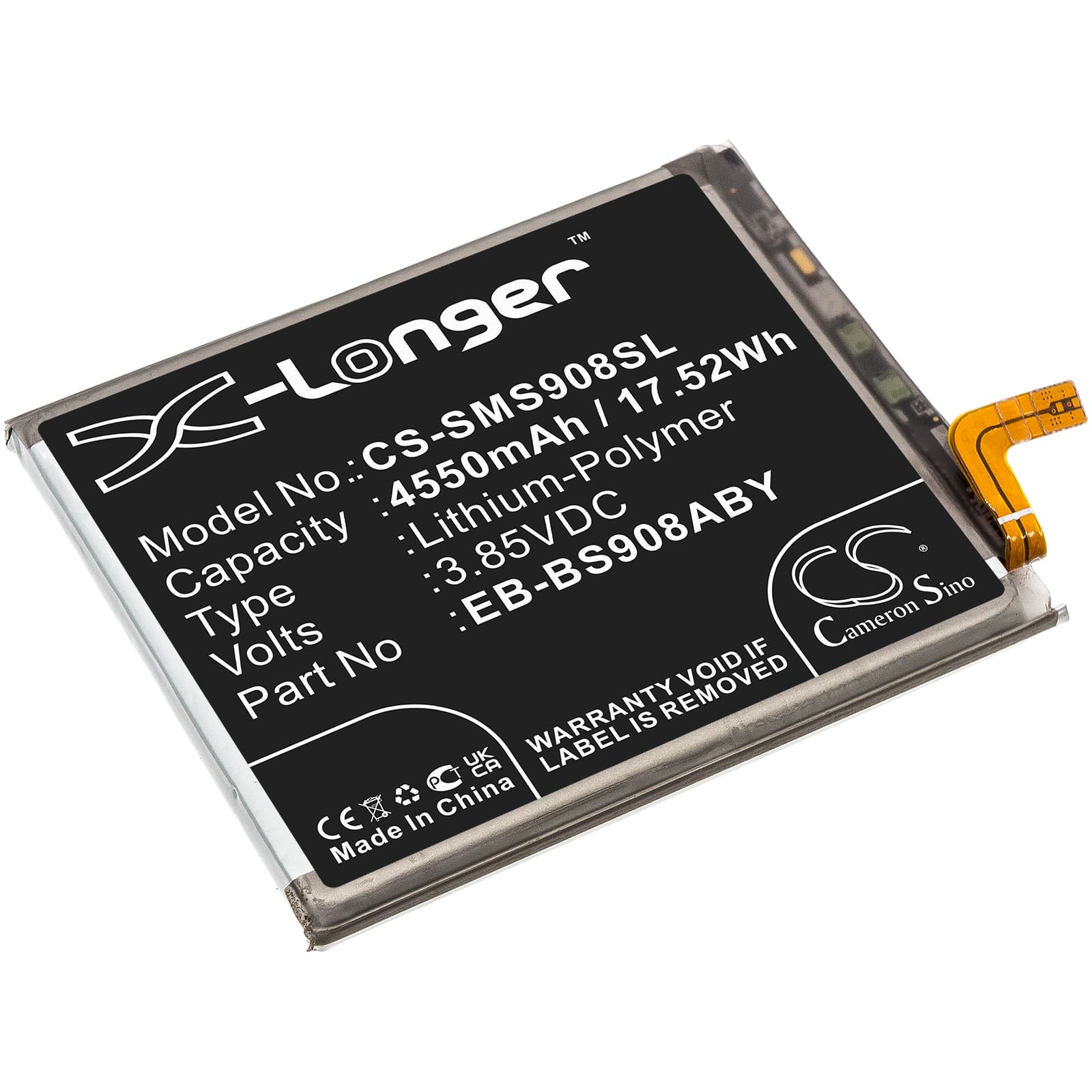 Replacement Battery for Samsung Galaxy S22 Ultra 5G - CS-SMS908SL-1.jpg