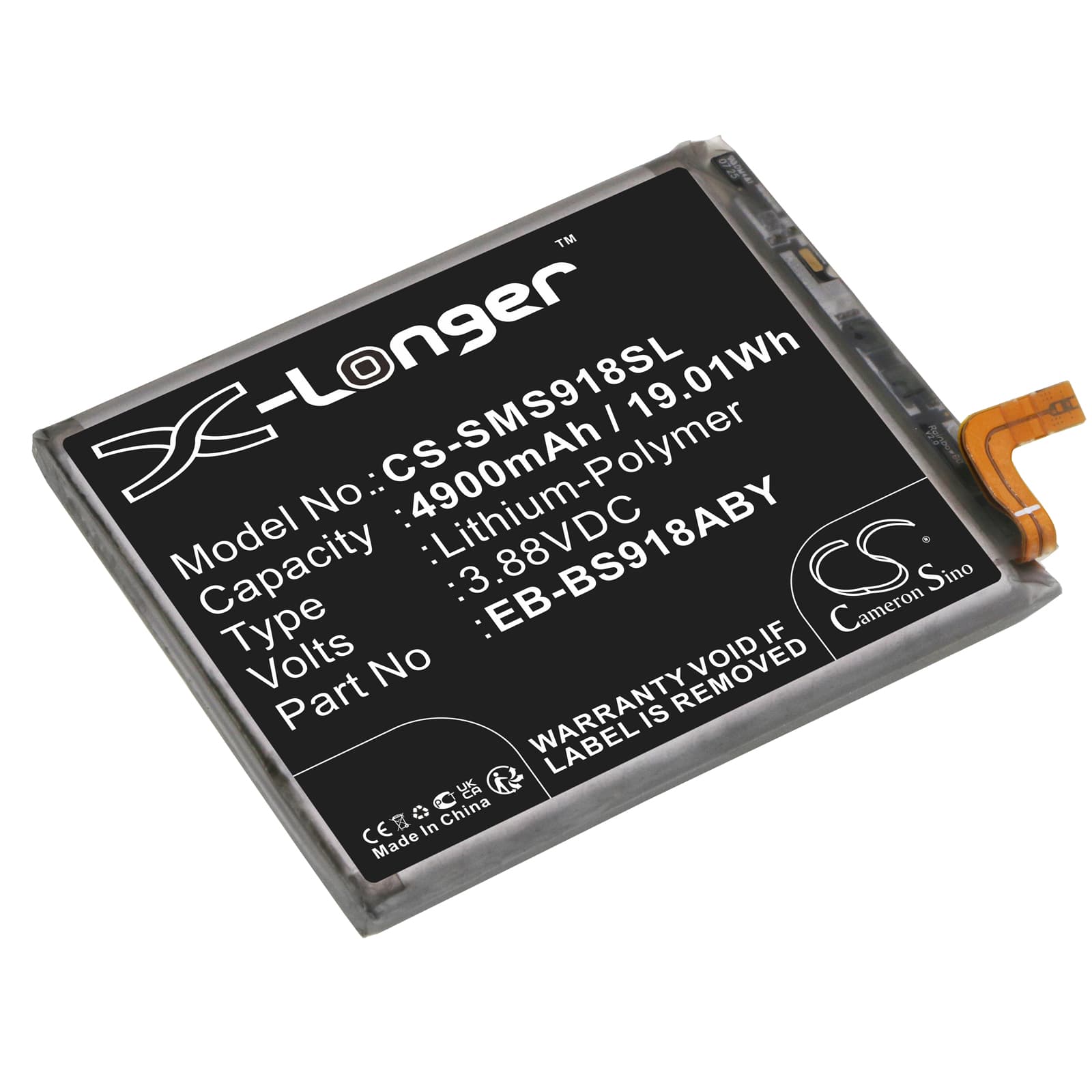 Replacement Battery for Samsung Galaxy S23 Ultra - CS-SMS918SL-1.jpg