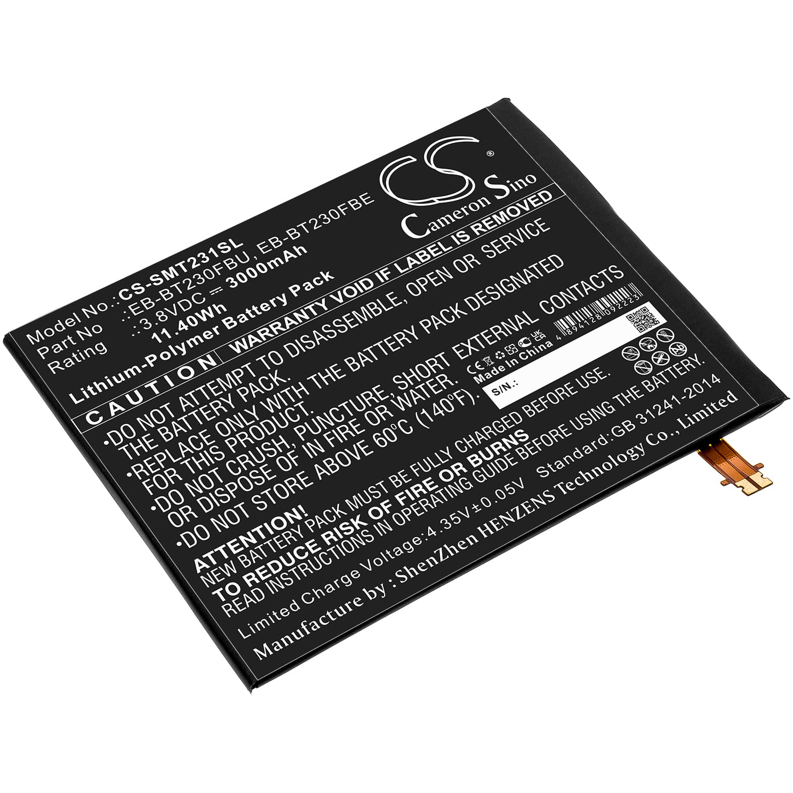 Replacement Battery for Samsung SM-T230NU - CS-SMT231SL-1.jpg