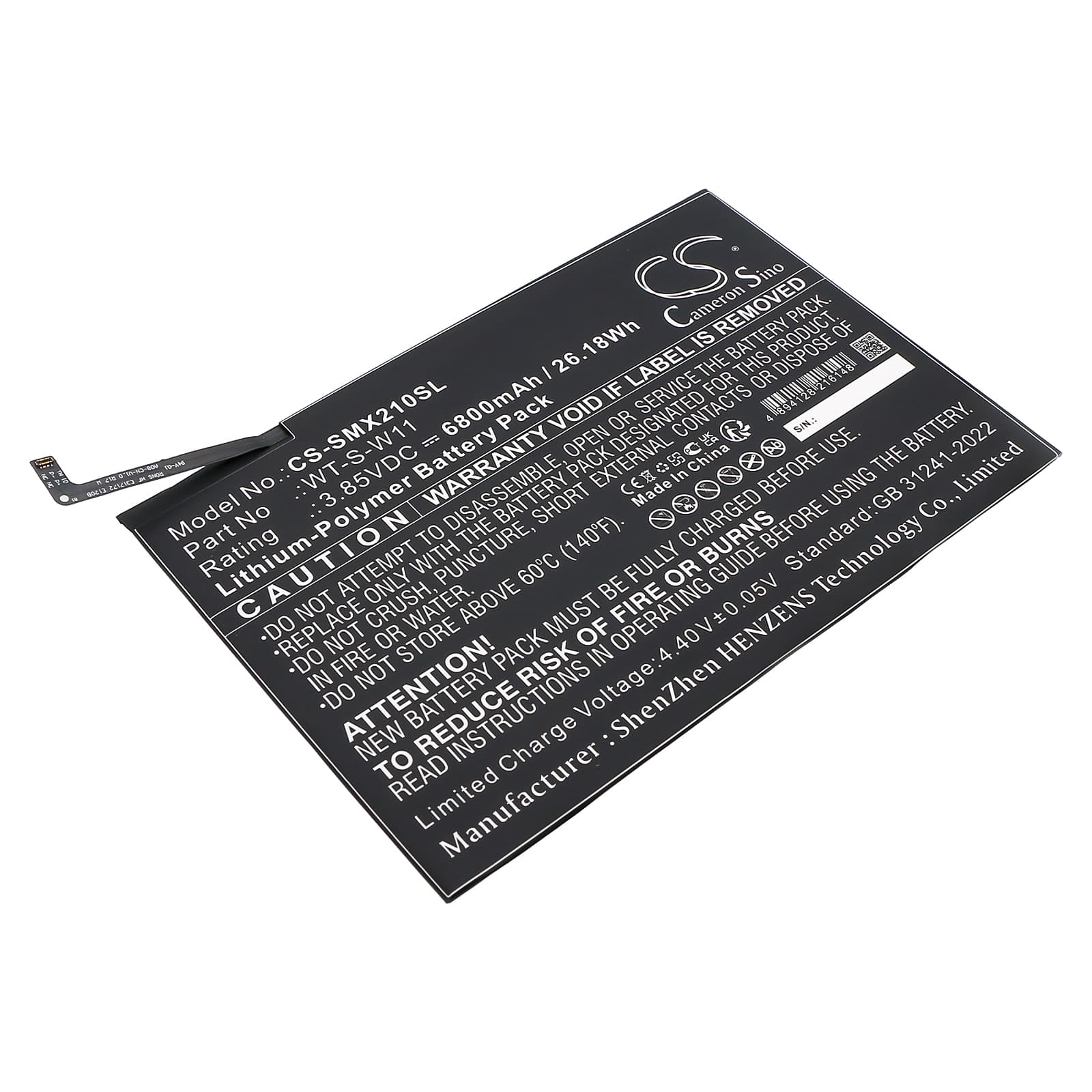 Replacement Battery for Samsung Galaxy Tab A9+ 5G 11 - CS-SMX210SL-1.jpg