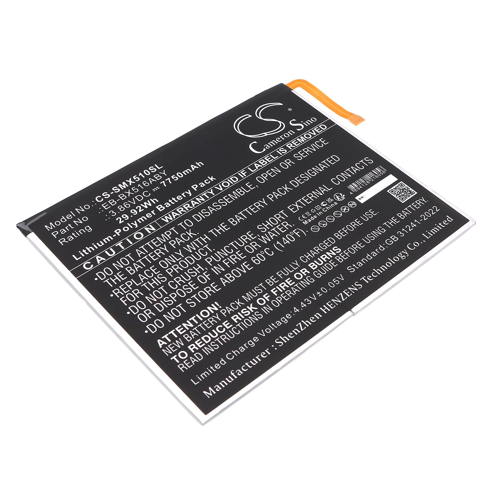 Replacement Battery for Samsung Galaxy Tab S9 FE - CS-SMX510SL-1.jpg