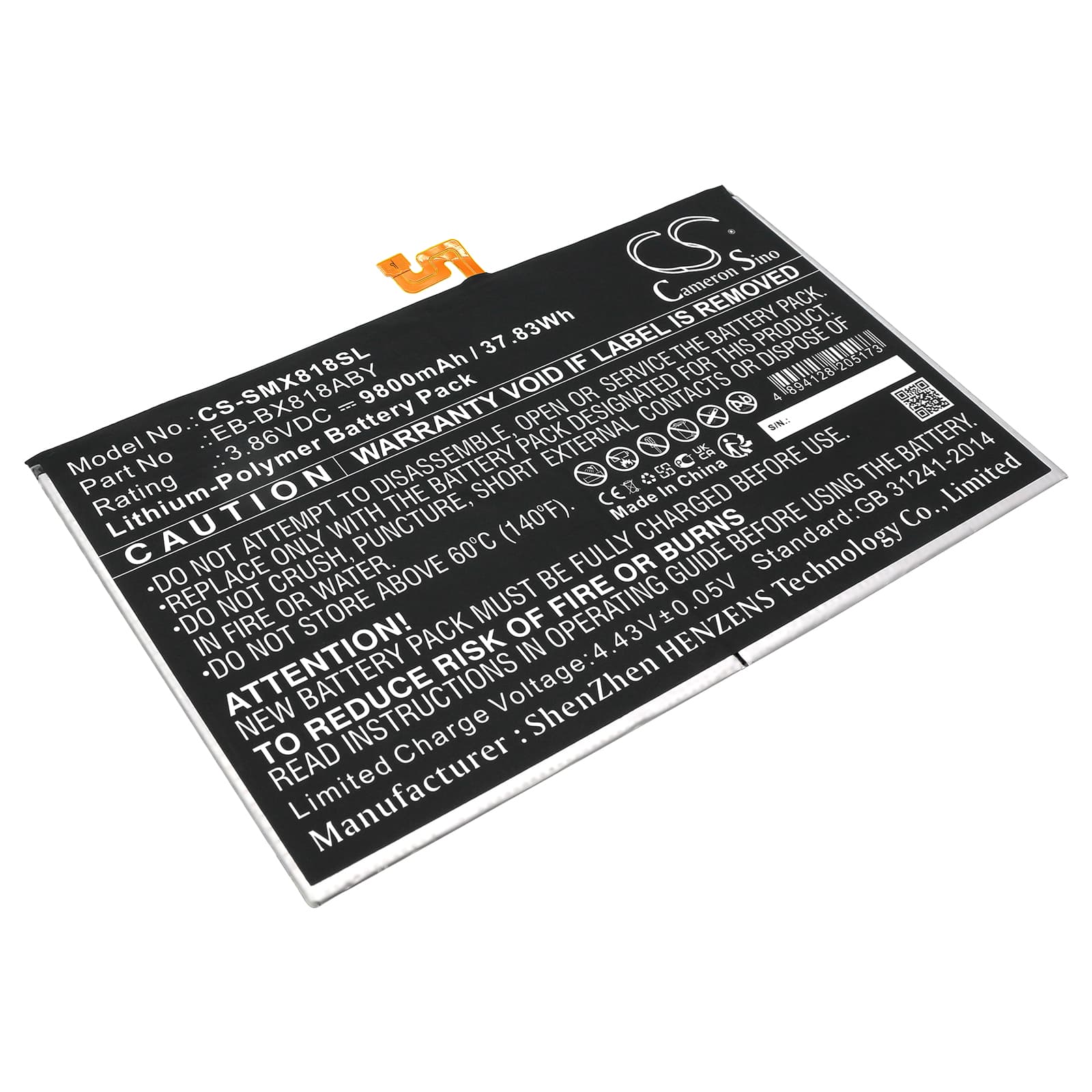 Replacement Battery for Samsung SM-X816N - CS-SMX818SL-1.jpg